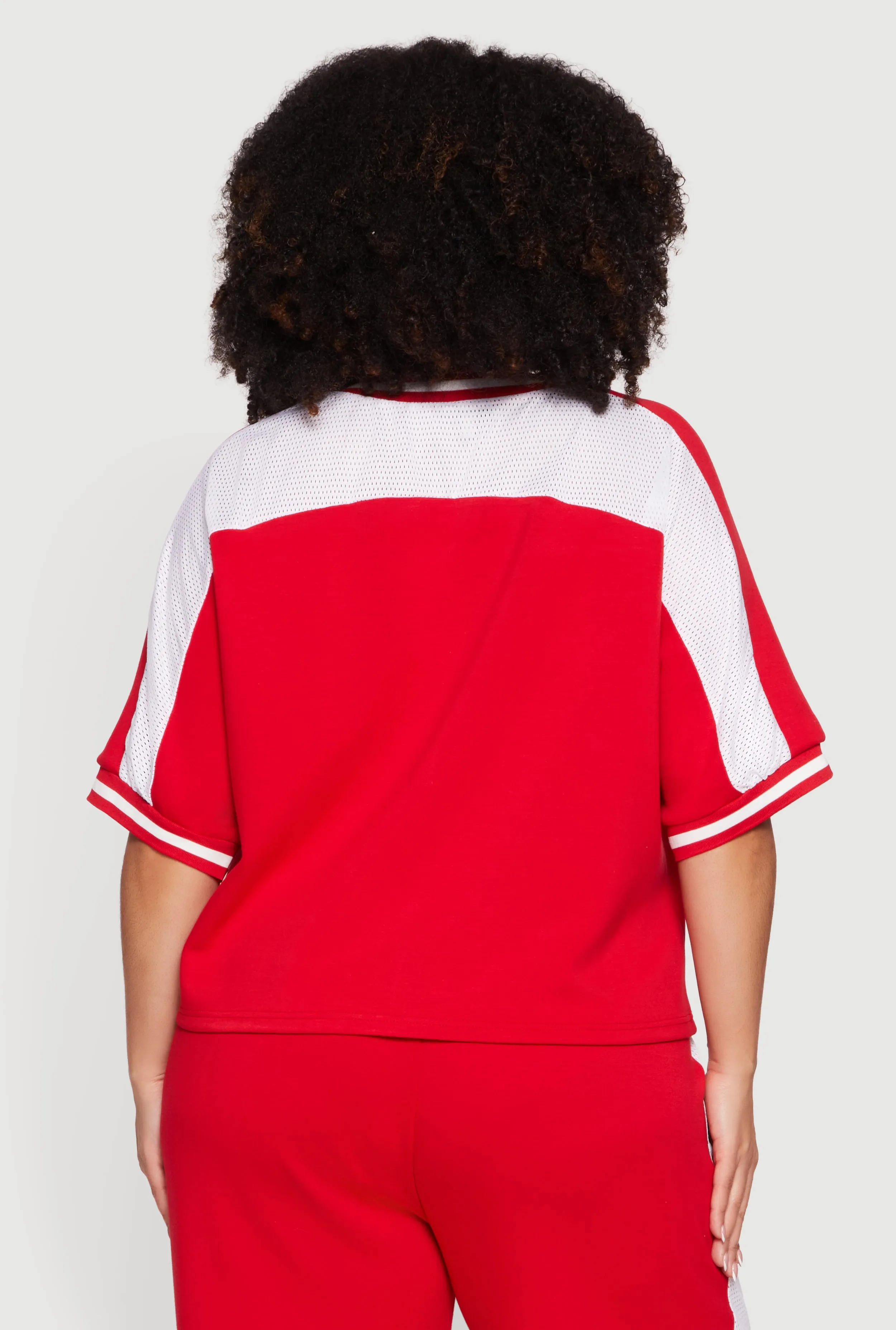 Plus Size Brat Graphic Jersey Mesh Detail Top sold by Rainbow product image thumbnail 5