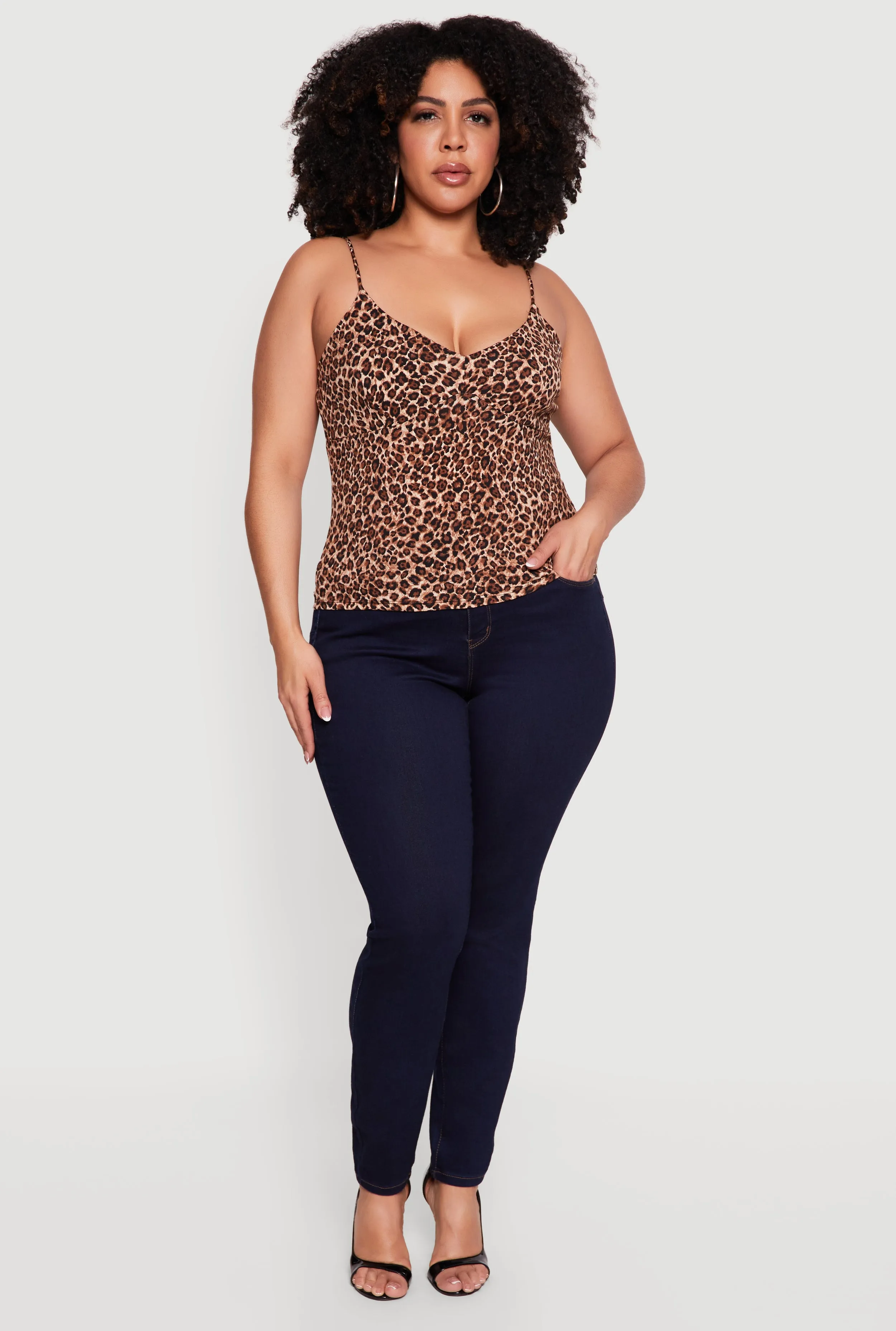 Plus Size Leopard Print Cami sold by Rainbow