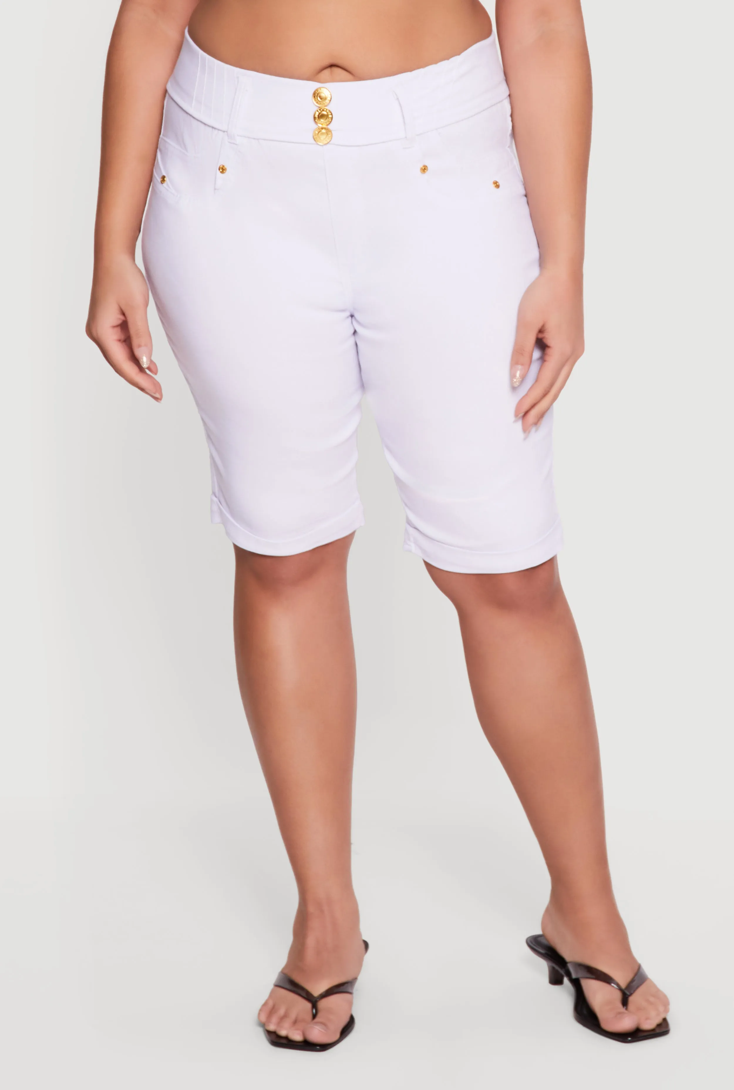 Plus Size Hyper Stretch Pull On Bermuda Shorts sold by Rainbow product image thumbnail 3