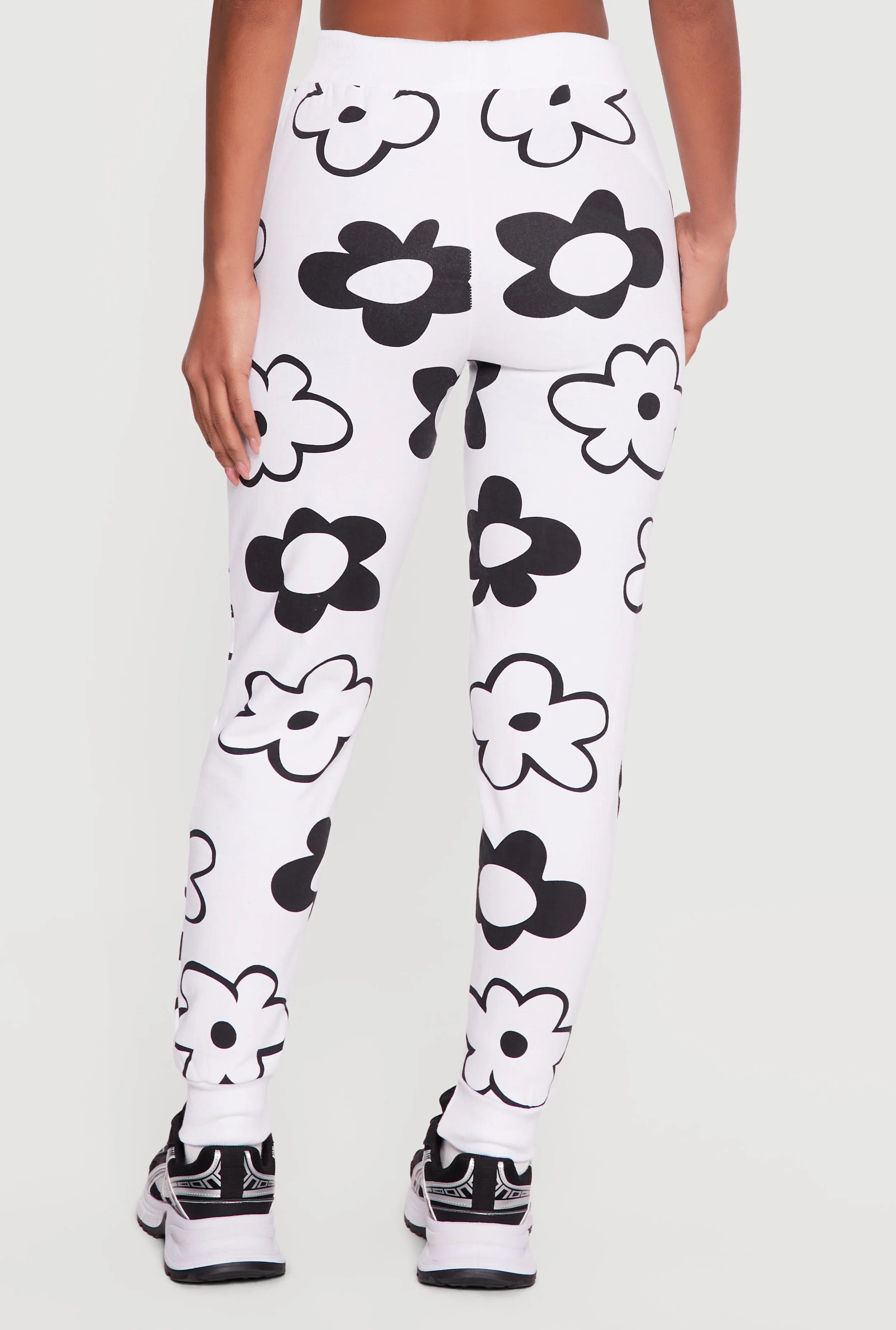 Drawstring High Waisted Floral Print Joggers sold by Rainbow product image thumbnail 5