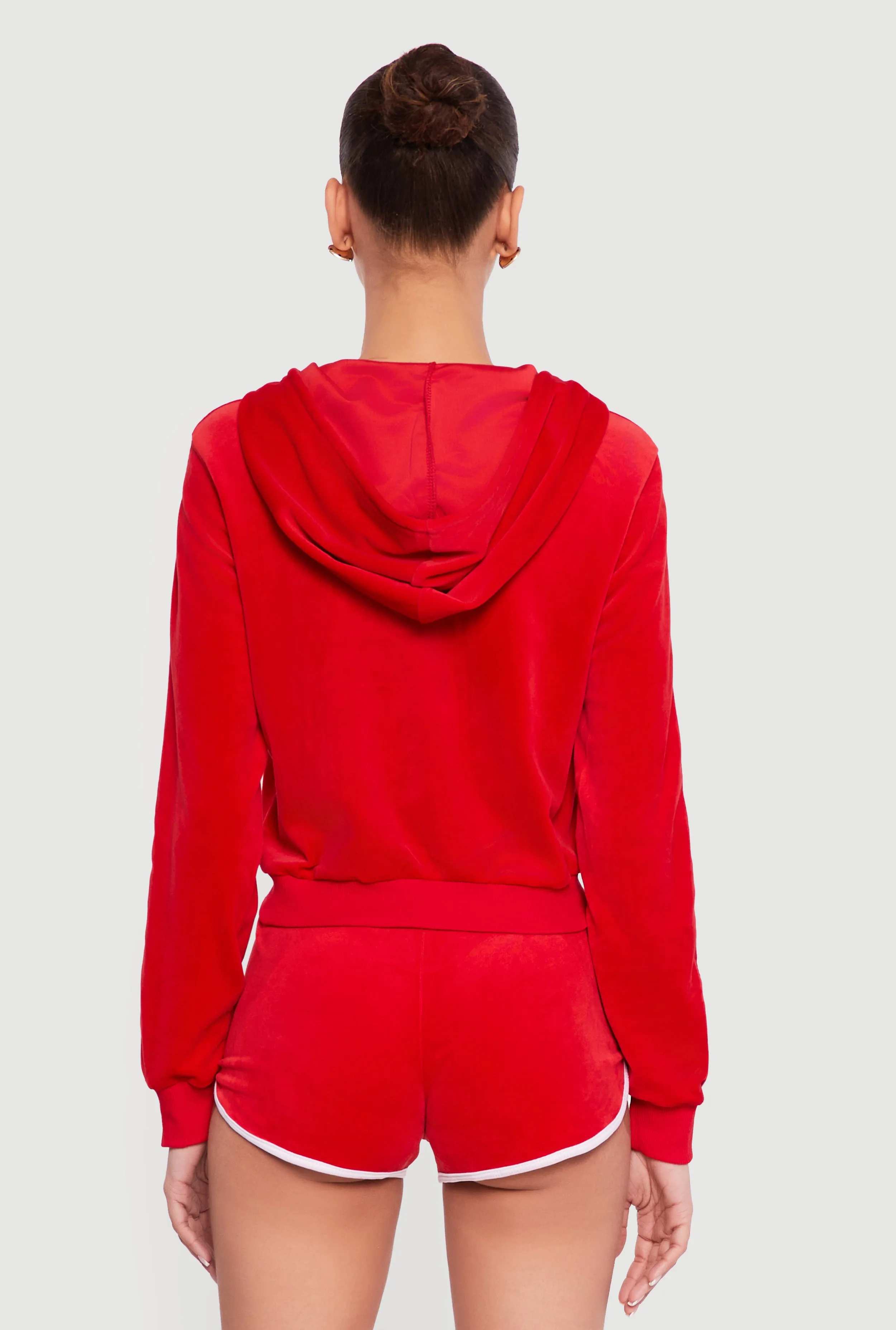 8 Graphic Zip Front Velour Hoodie sold by Rainbow product image thumbnail 5