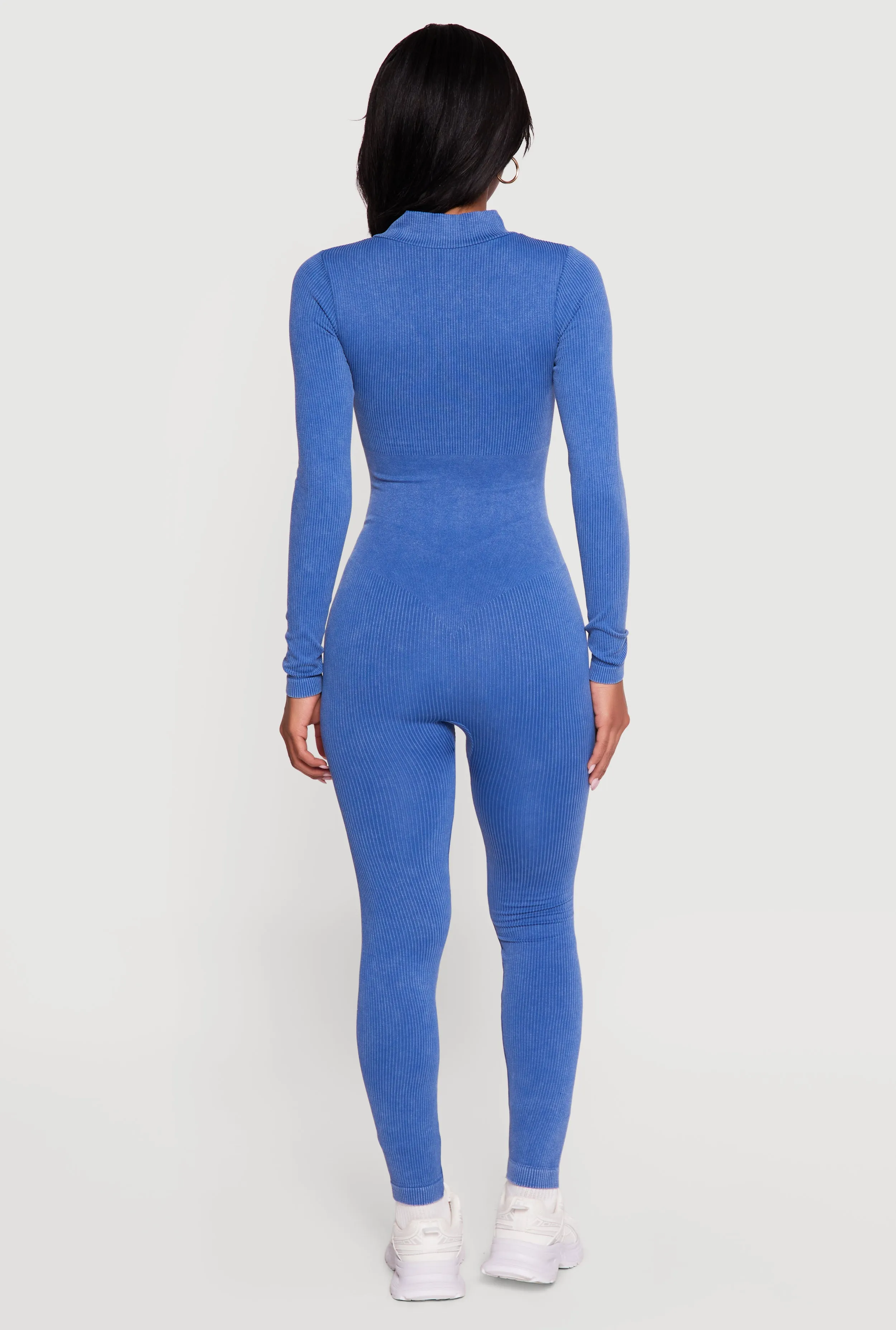 Seamless Mock Neck Quarter Zip Jumpsuit sold by Rainbow product image thumbnail 3