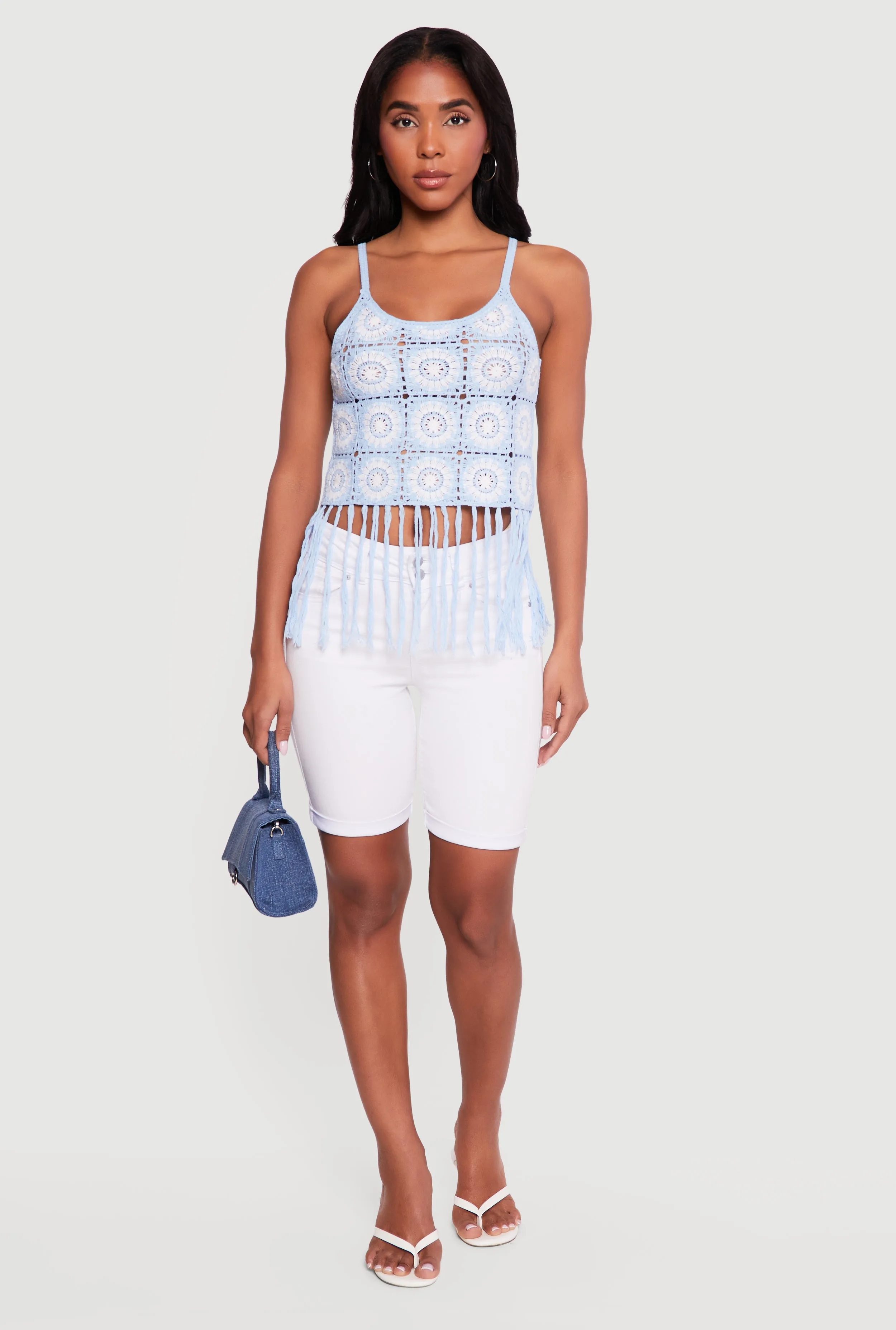 Geometric Crochet Fringe Cami sold by Rainbow product image thumbnail 2