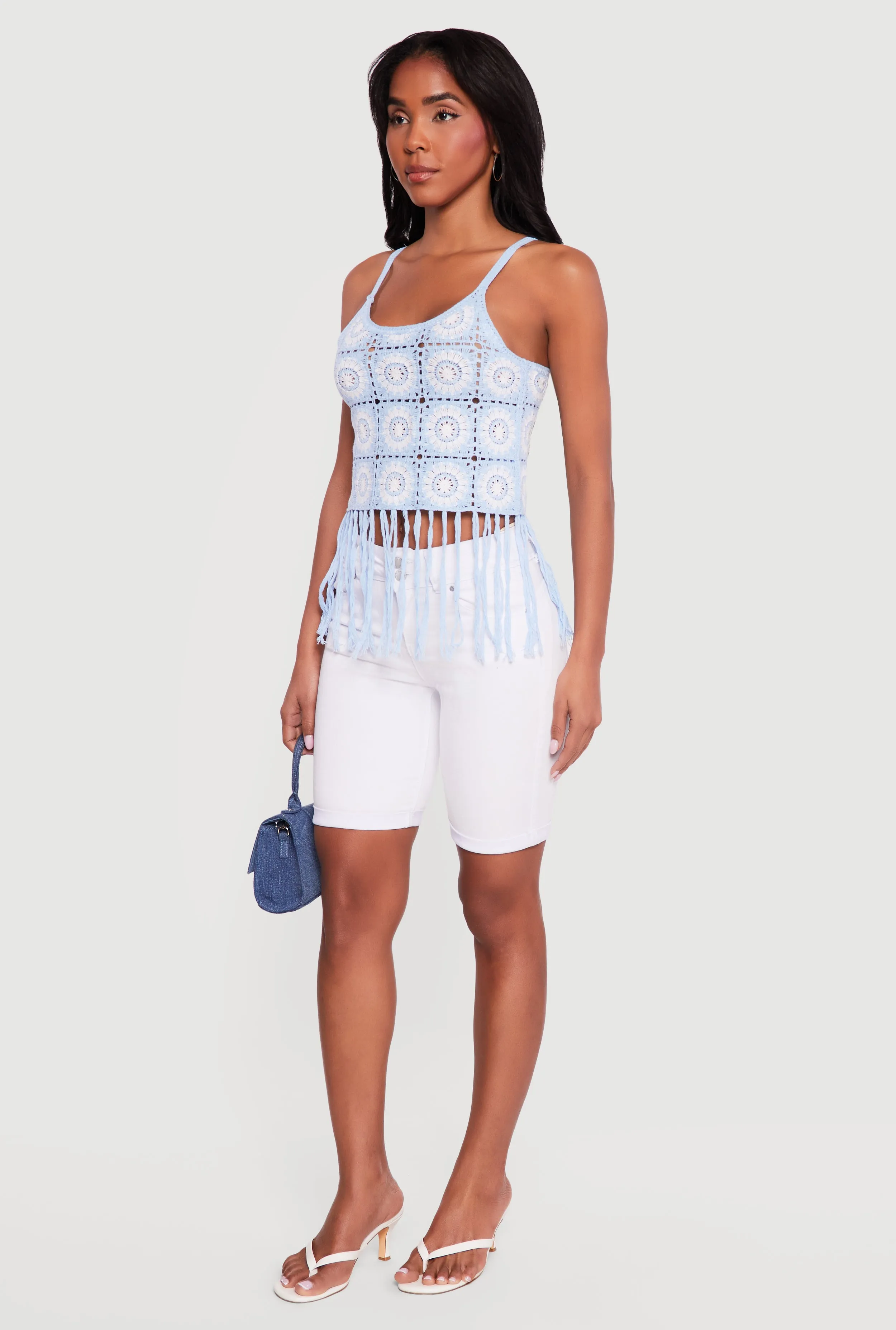 Geometric Crochet Fringe Cami sold by Rainbow product image thumbnail 3