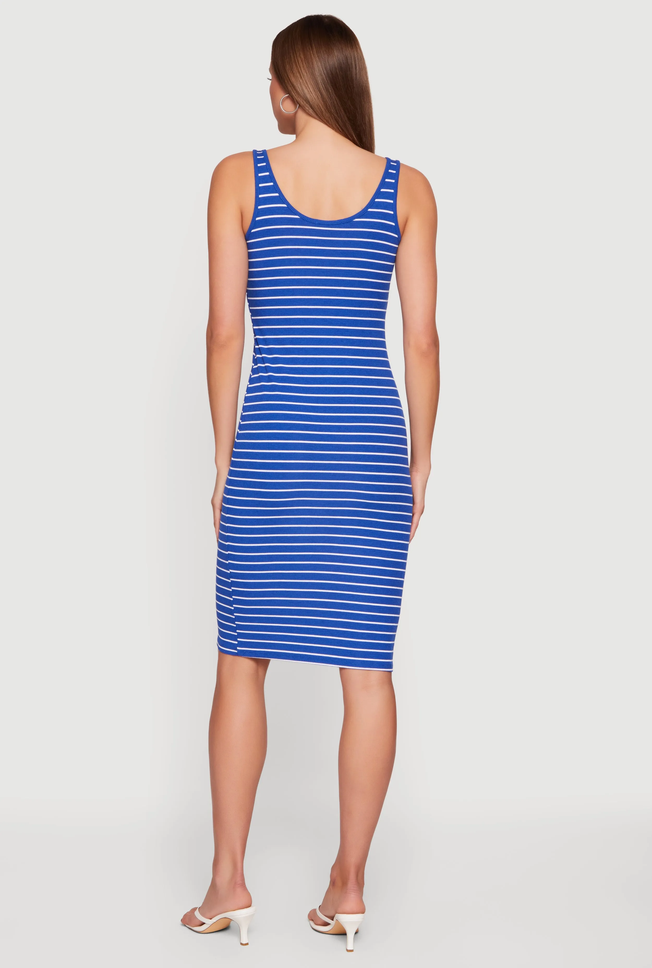 Striped Rib Knit Tank Midi Dress sold by Rainbow product image thumbnail 3