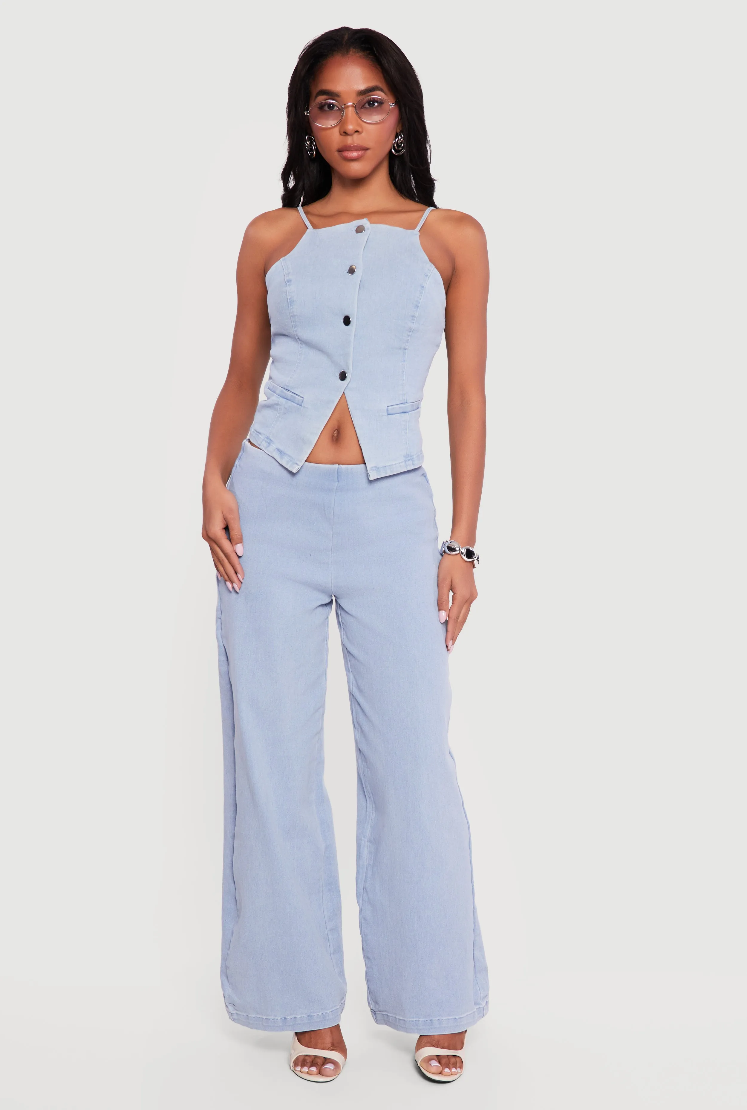 Pull On Wide Leg Jeans sold by Rainbow