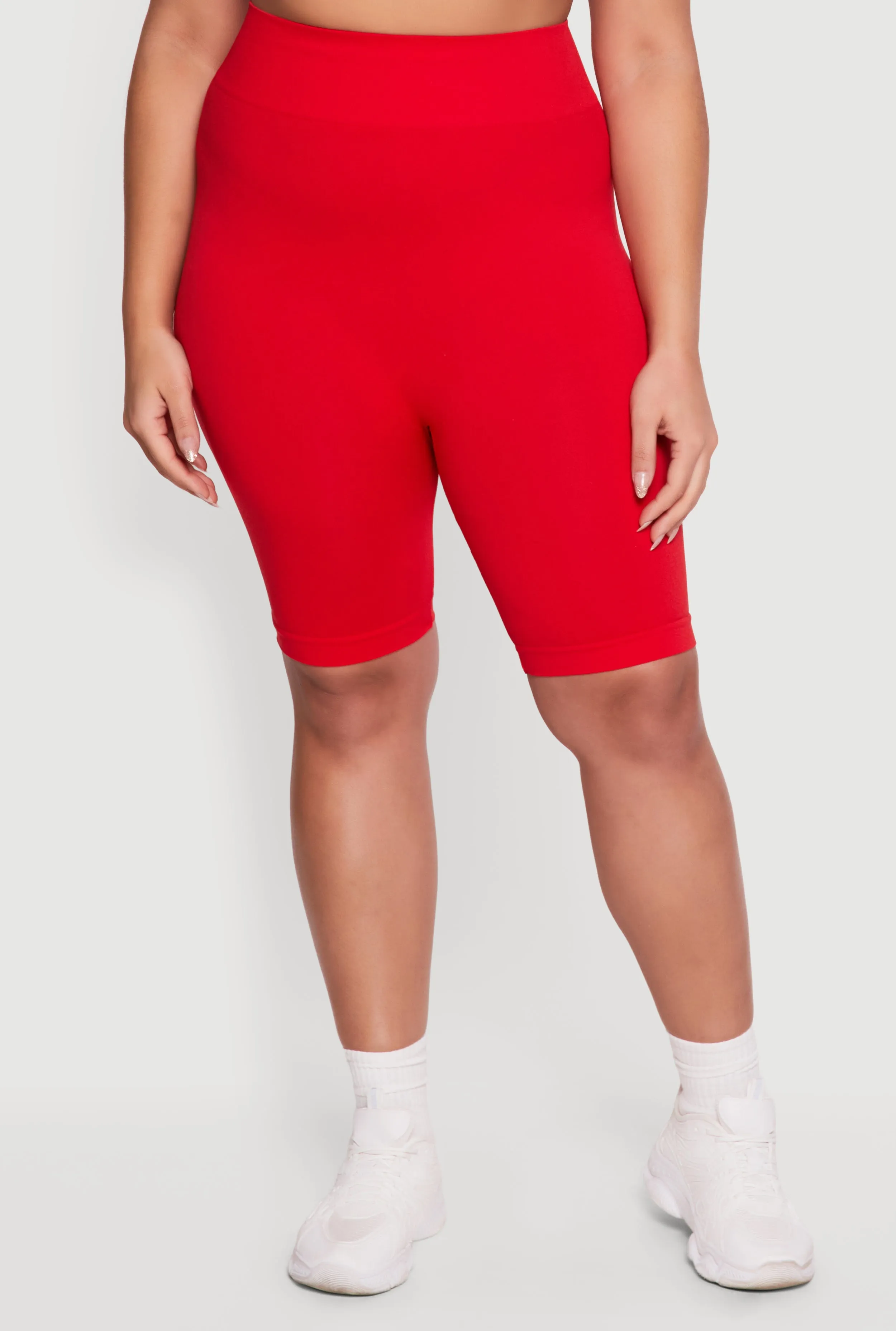 Plus Size High Waisted Seamless Bike Shorts sold by Rainbow product image thumbnail 3