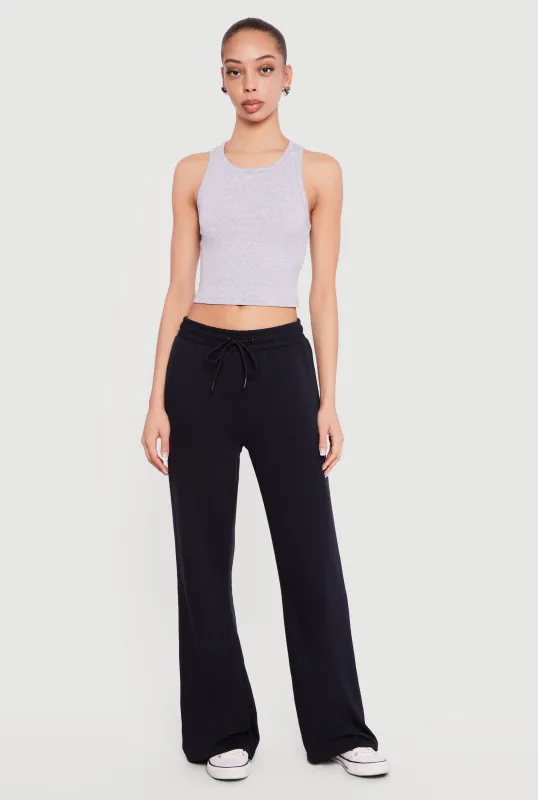 High Waisted Sweatpants with Drawstring Waist sold by Rainbow