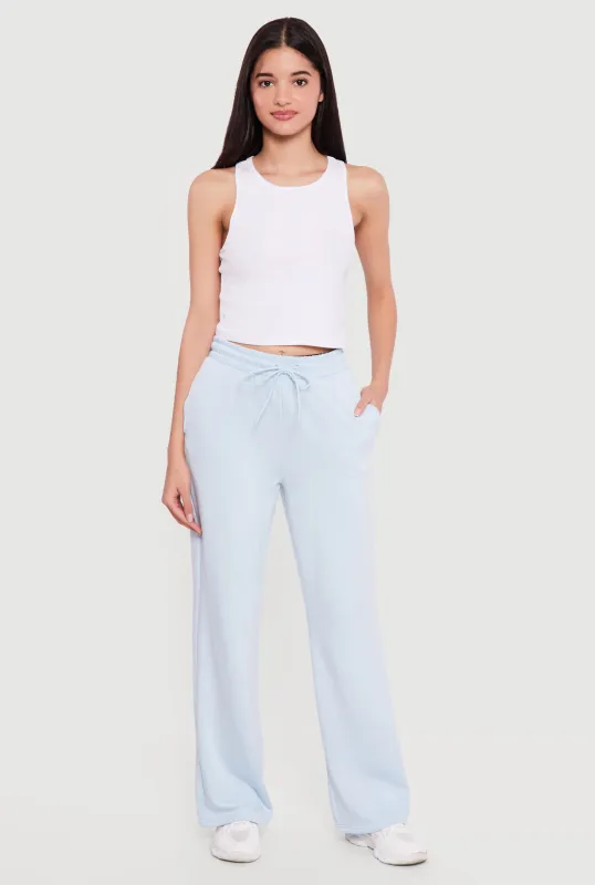 High Waisted Sweatpants with Drawstring Waist sold by Rainbow