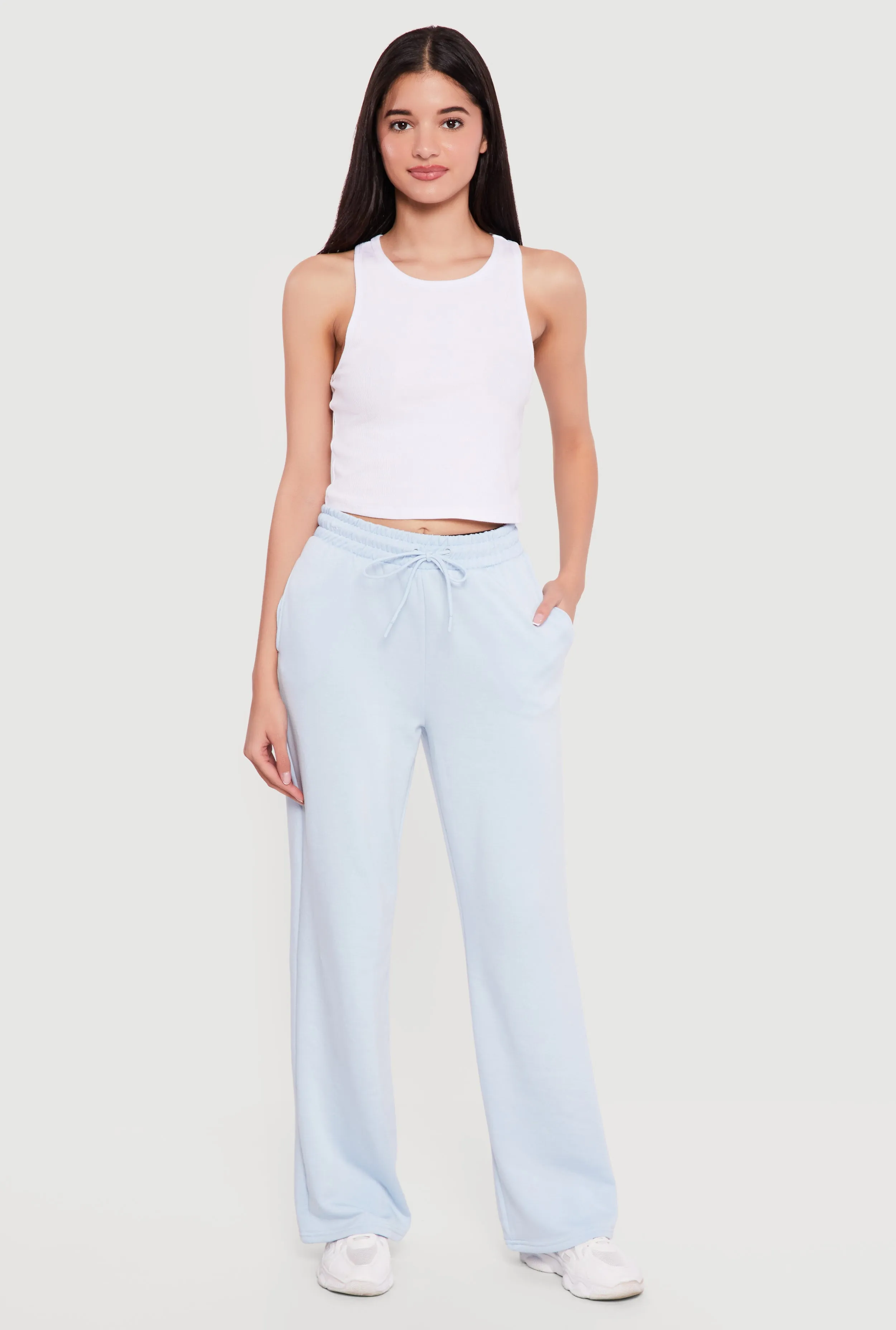 High Waisted Sweatpants with Drawstring Waist sold by Rainbow
