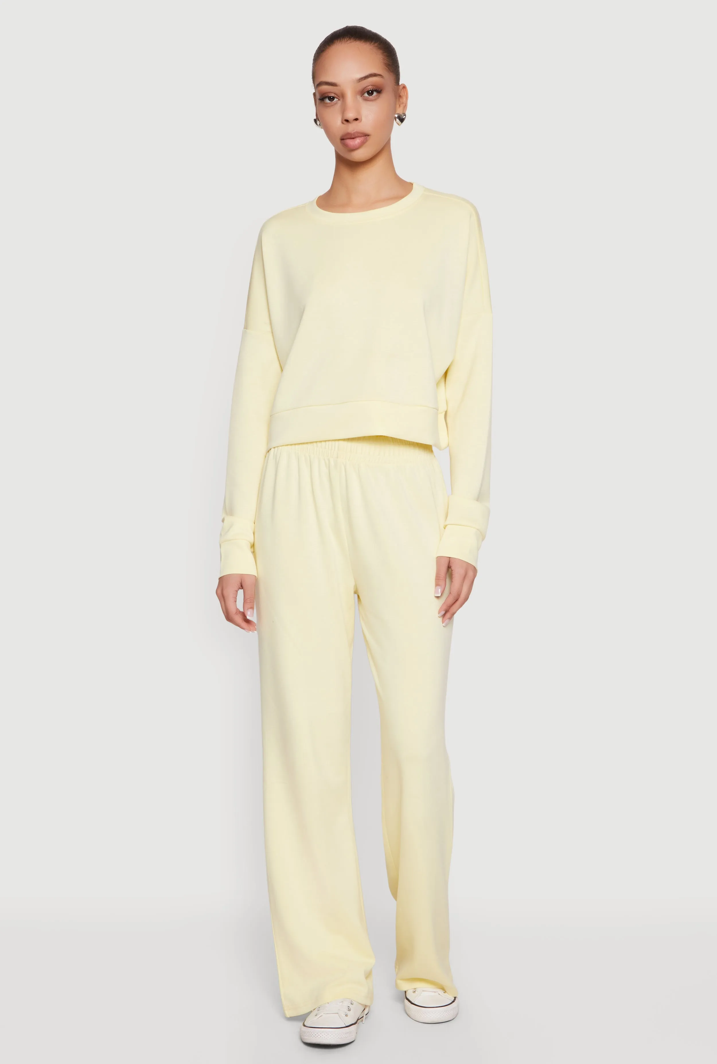 Solid Elastic Waist Pull On Sweatpants sold by Rainbow product image thumbnail 3
