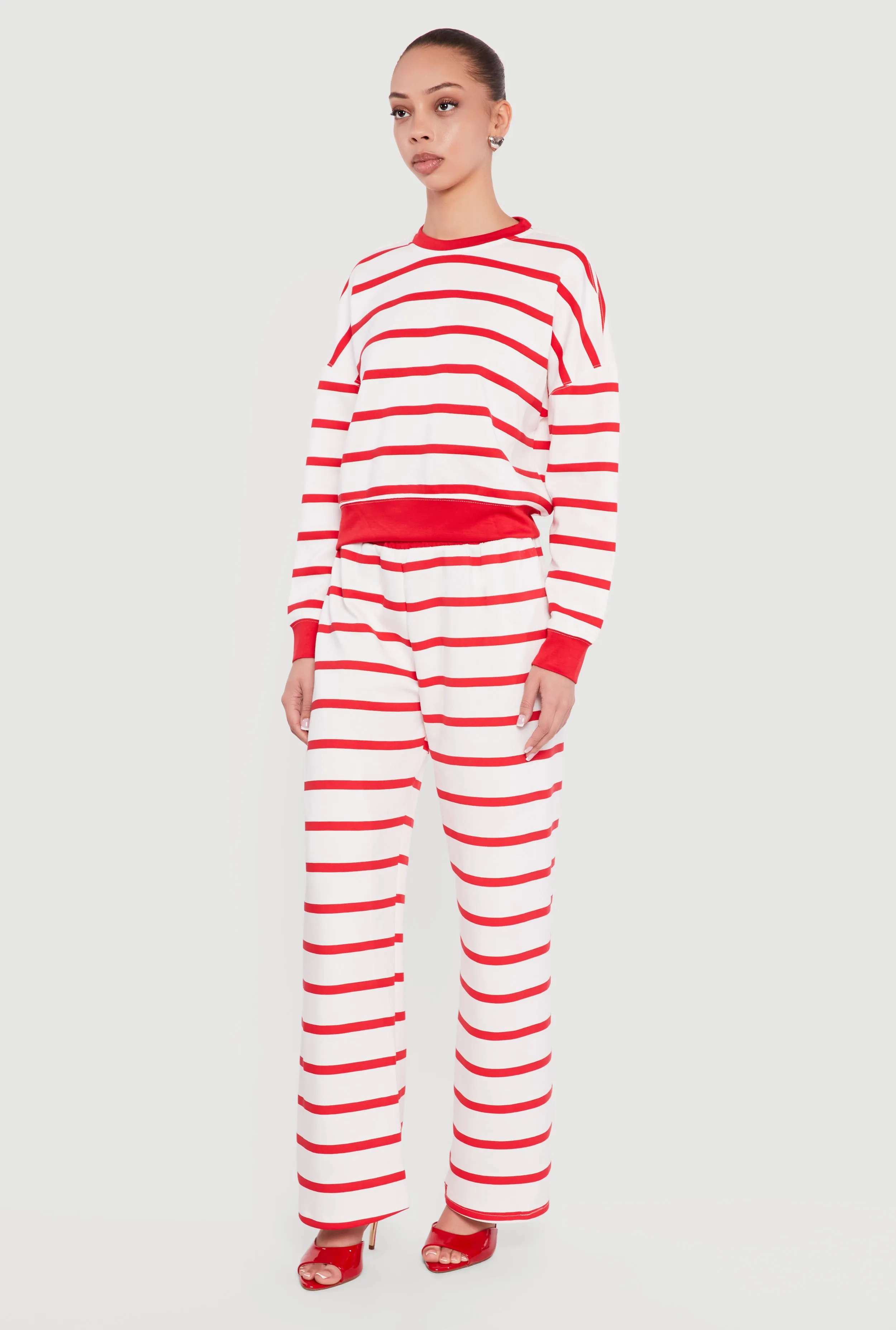 High Waisted Striped Wide Leg Pants sold by Rainbow product image thumbnail 2