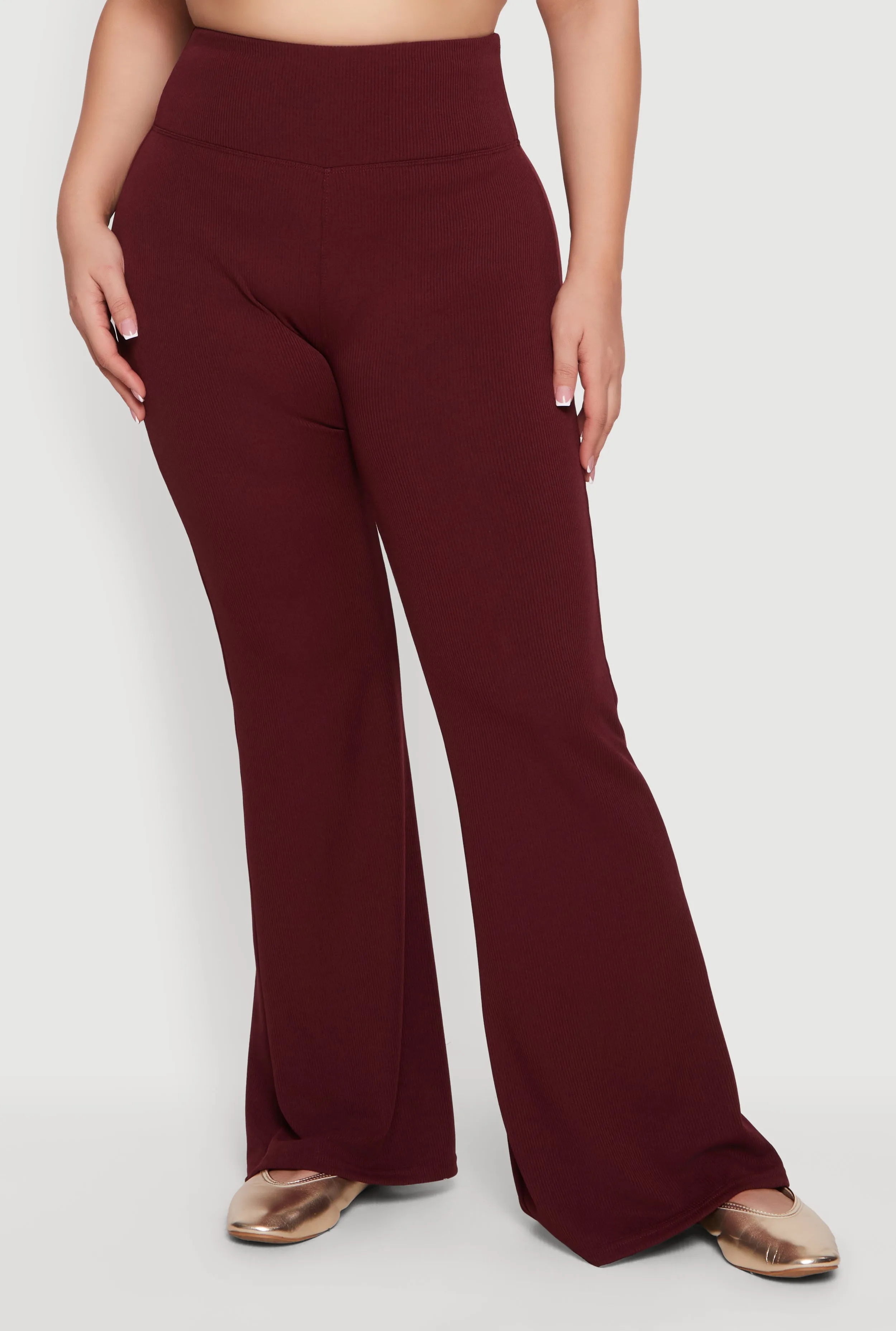Plus Size High Waisted Flare Leg Pants sold by Rainbow product image thumbnail 3