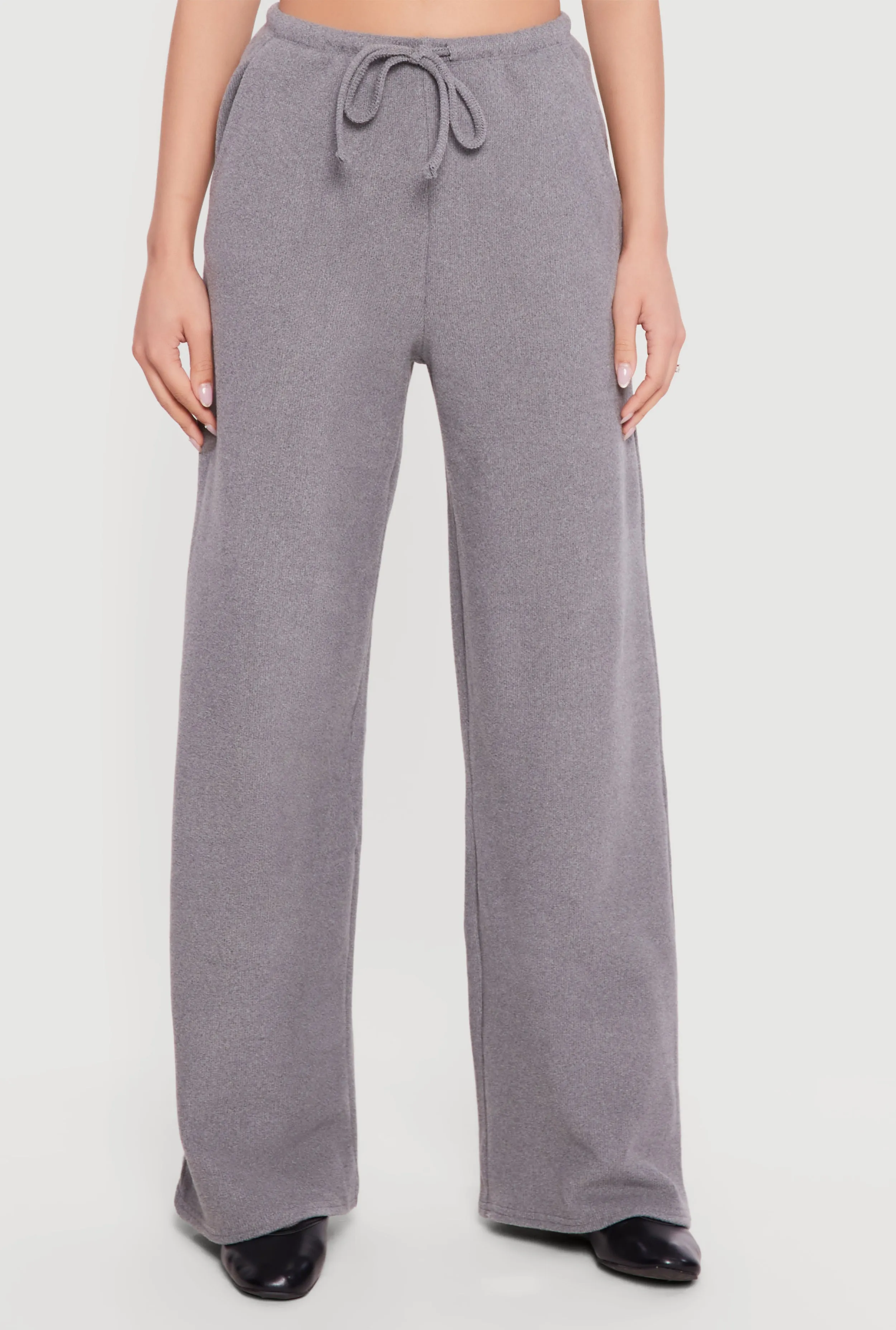 Brushed Knit Wide Leg Drawstring Pants sold by Rainbow product image thumbnail 3