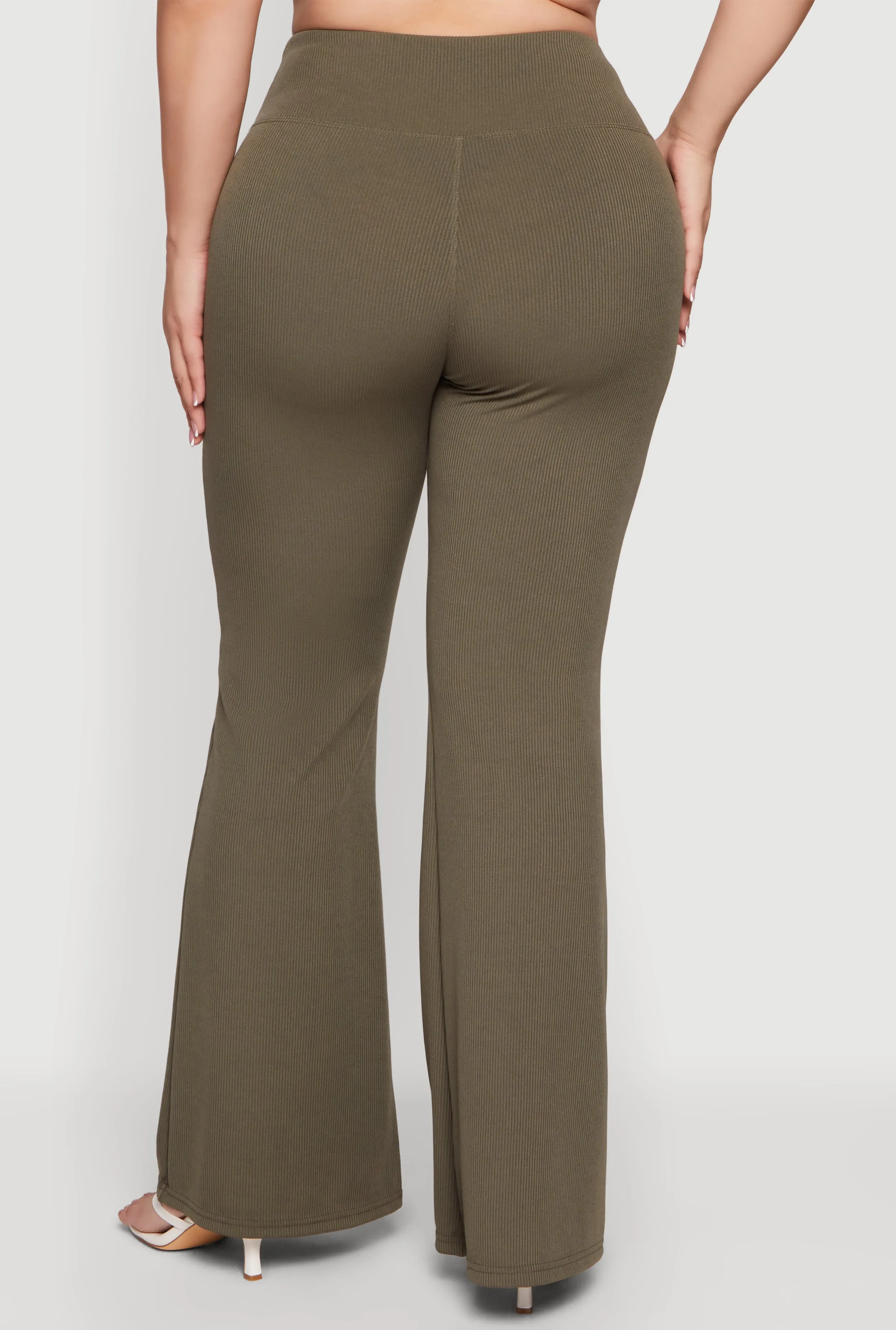 Plus Size High Waisted Flare Leg Pants sold by Rainbow product image thumbnail 5