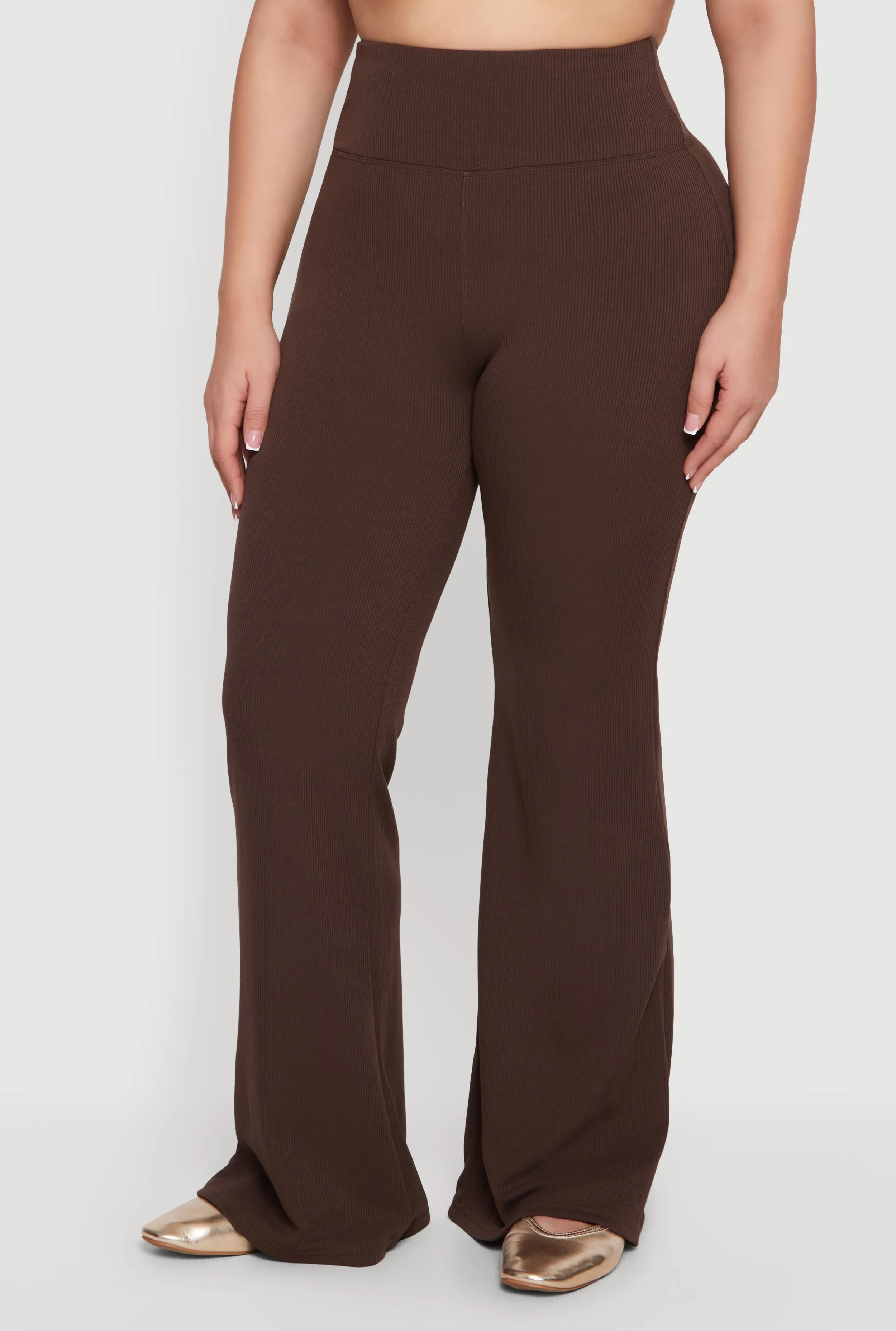 Plus Size High Waisted Flare Leg Pants sold by Rainbow product image thumbnail 3