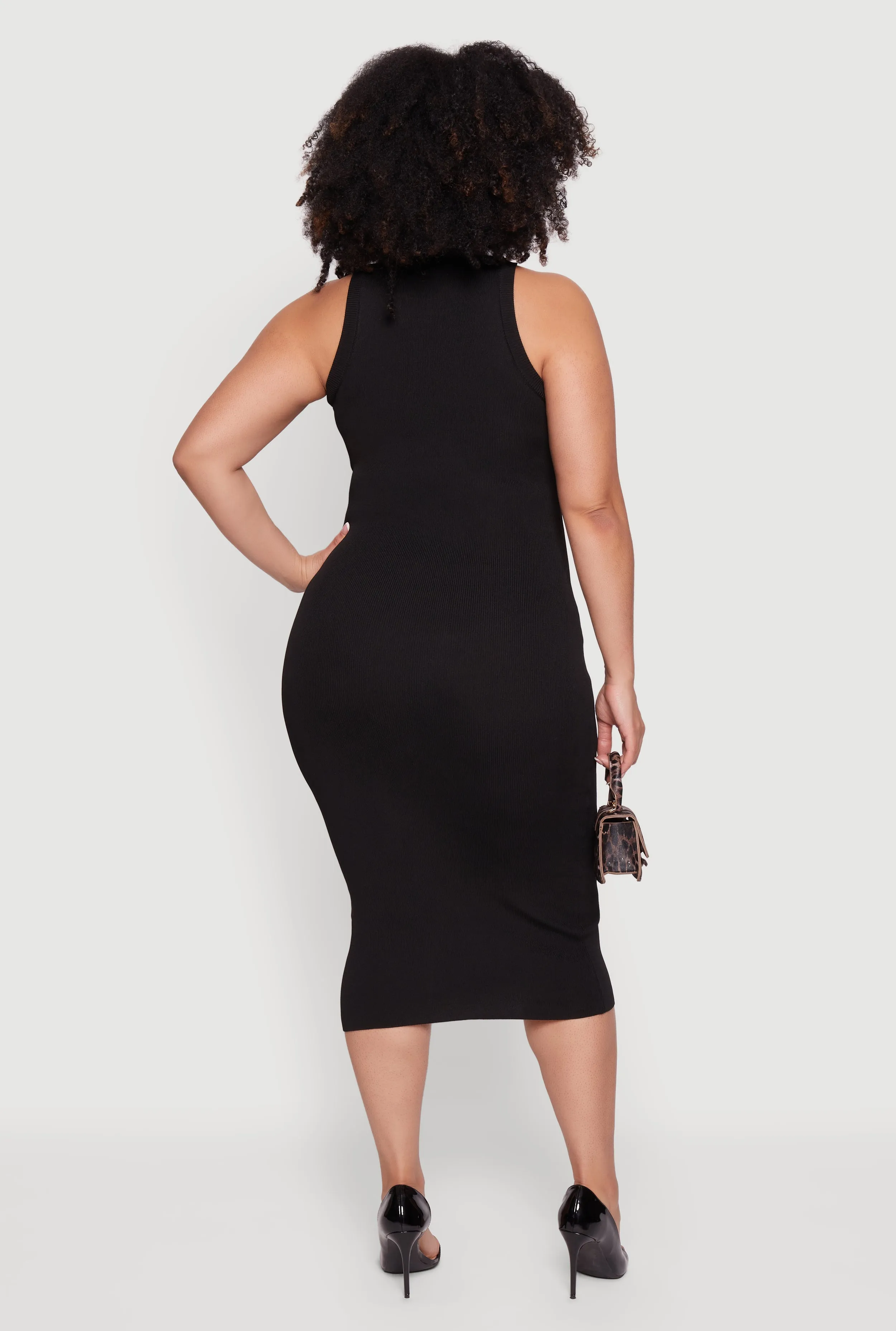 Plus Size Solid Tank Midi Dress sold by Rainbow product image thumbnail 3