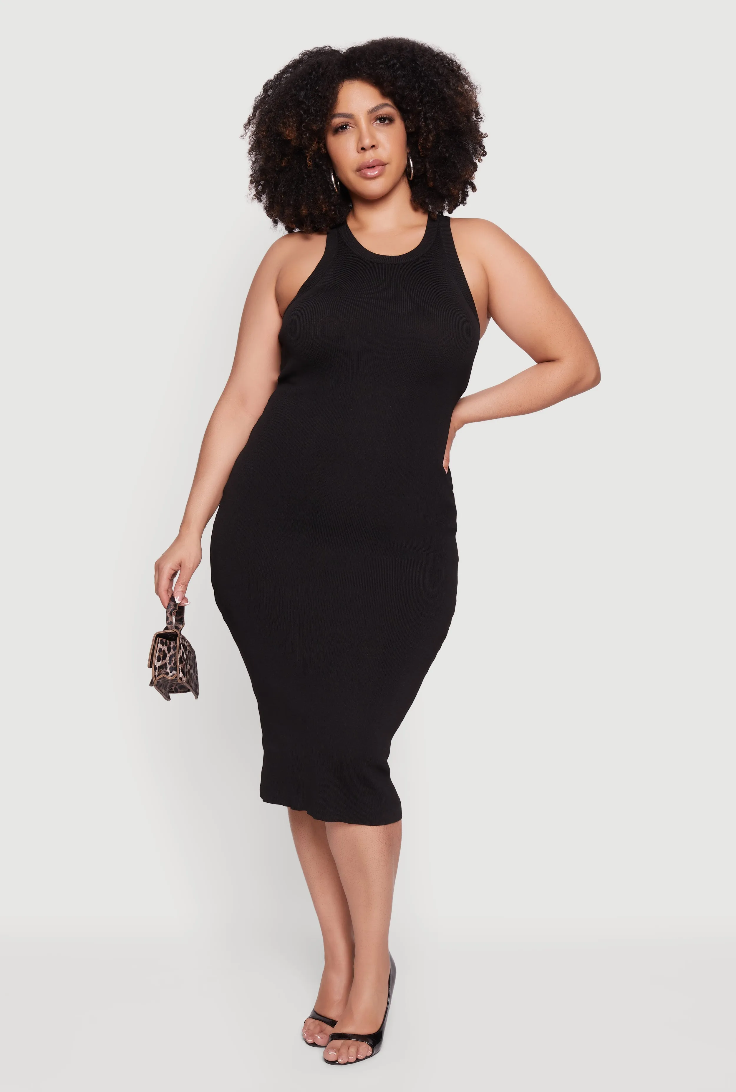 Plus Size Solid Tank Midi Dress sold by Rainbow