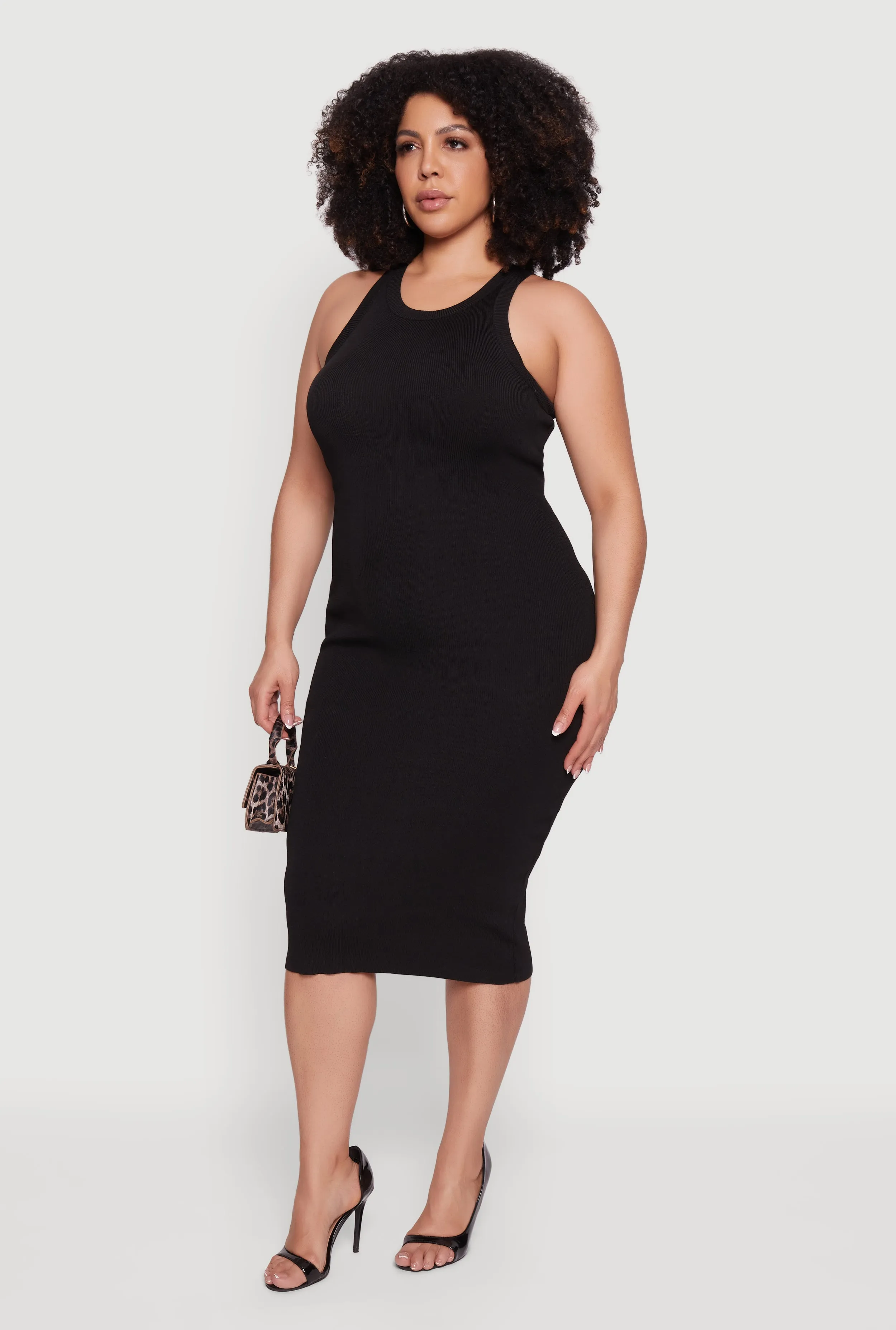 Plus Size Solid Tank Midi Dress sold by Rainbow product image thumbnail 2
