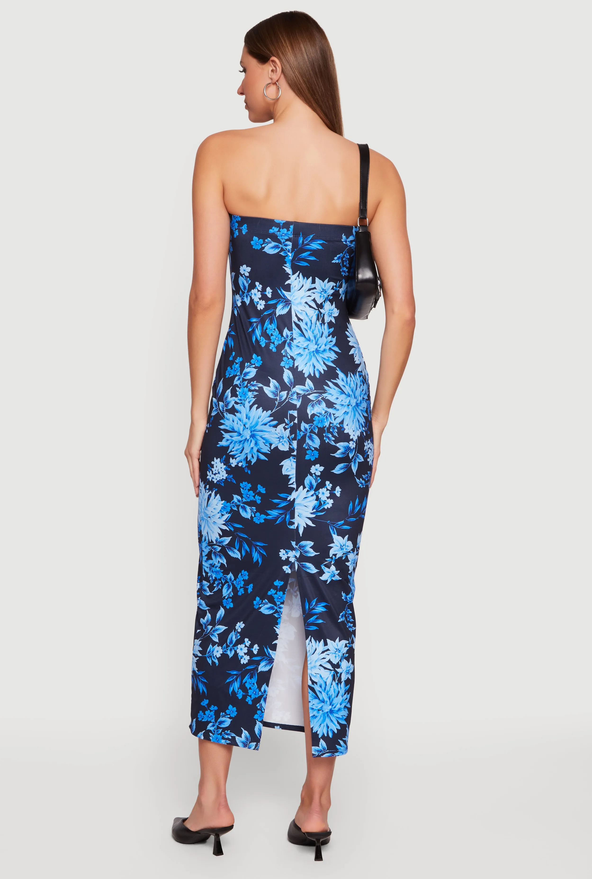 Floral Slit Back Tube Maxi Dress sold by Rainbow product image thumbnail 3