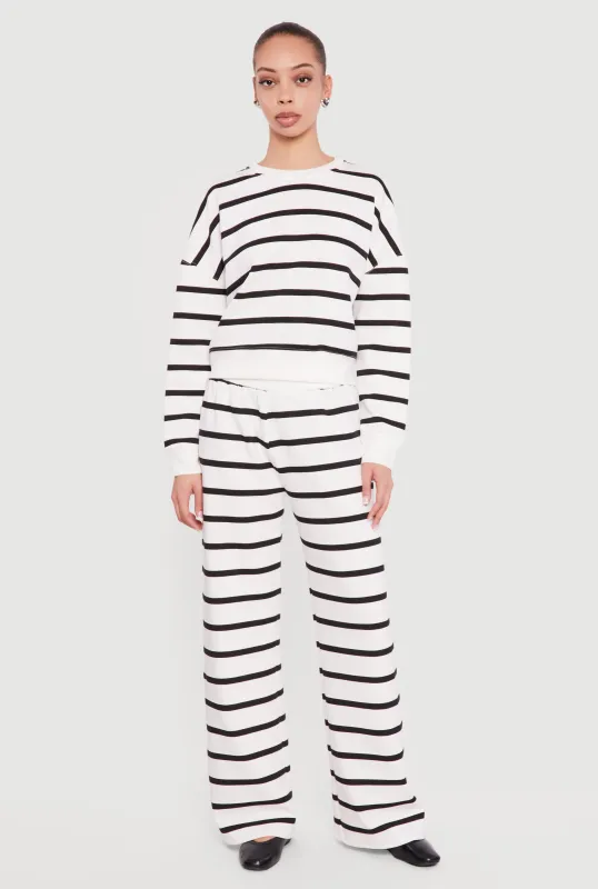 High Waisted Striped Wide Leg Pants sold by Rainbow