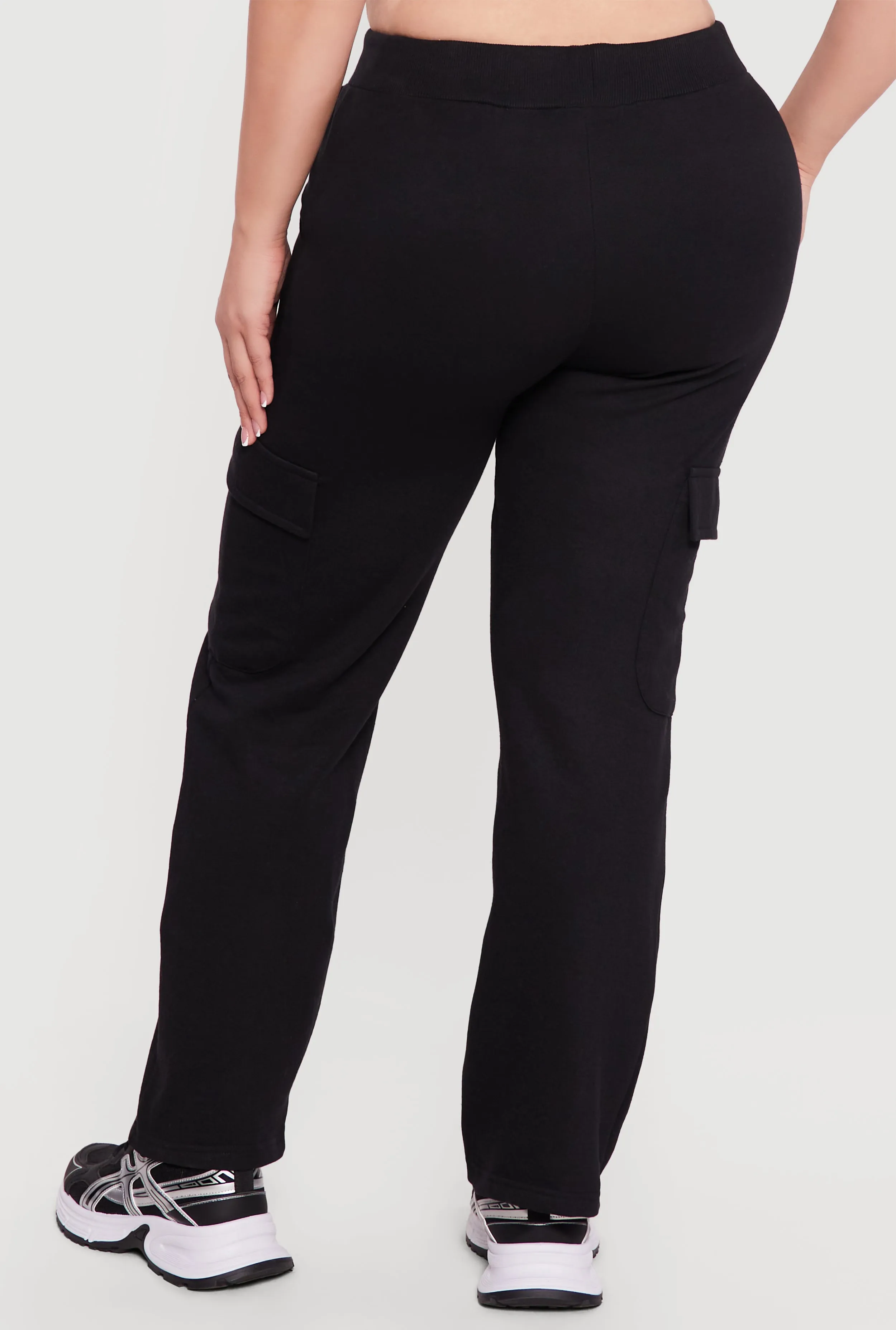 Plus Size High Waisted Cargo Pocket Fleece Sweatpants sold by Rainbow product image thumbnail 5