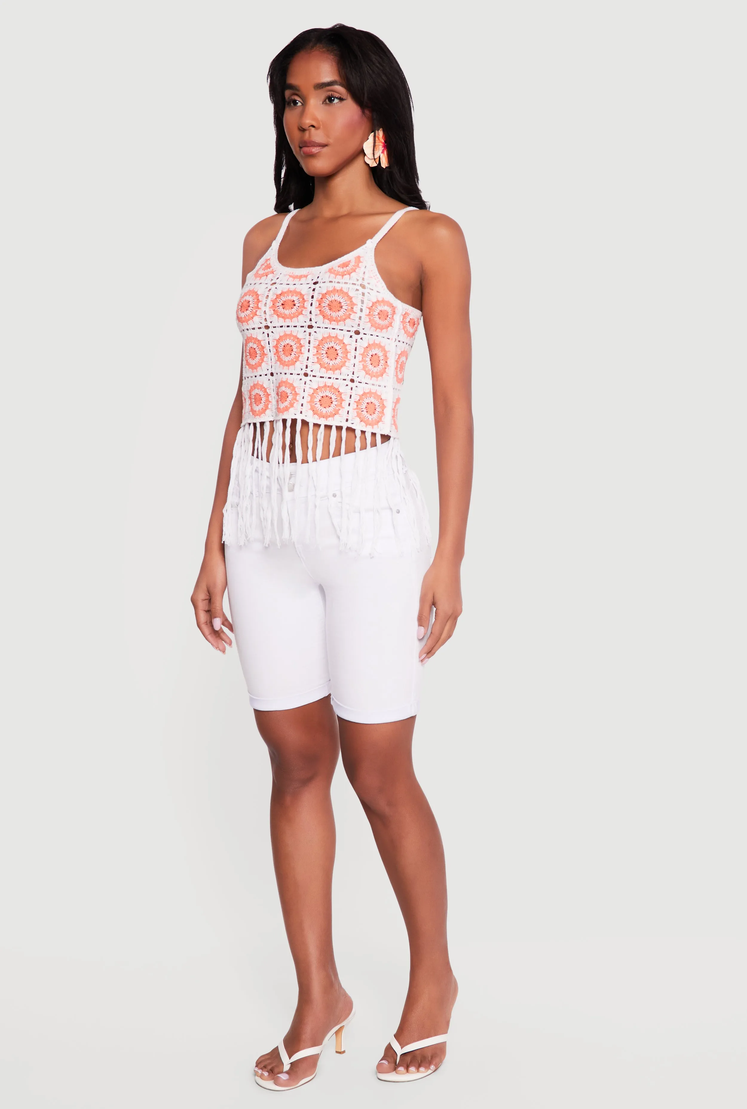 Geometric Crochet Fringe Cami sold by Rainbow product image thumbnail 3