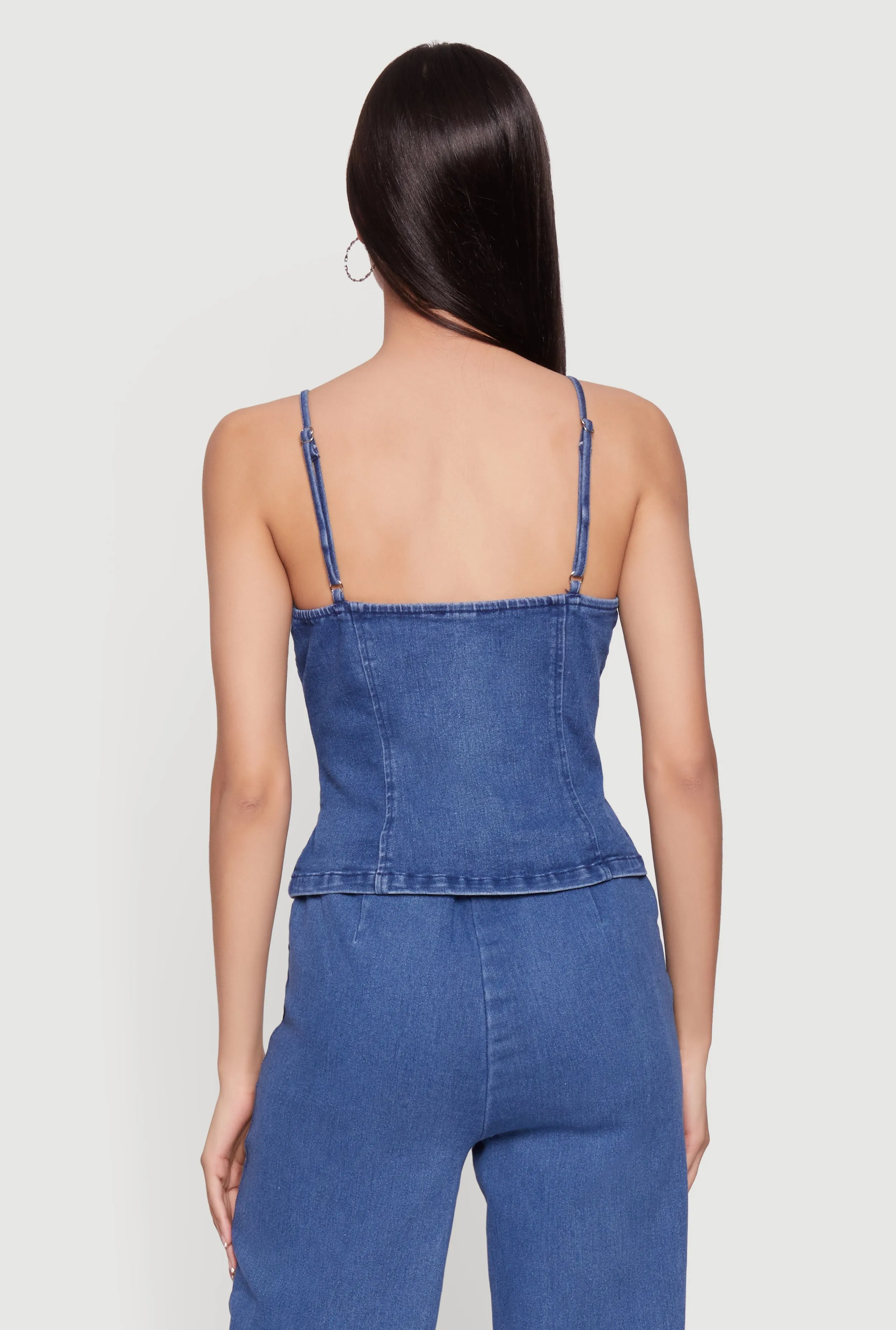 Sleeveless Button Front Denim Top sold by Rainbow product image thumbnail 5
