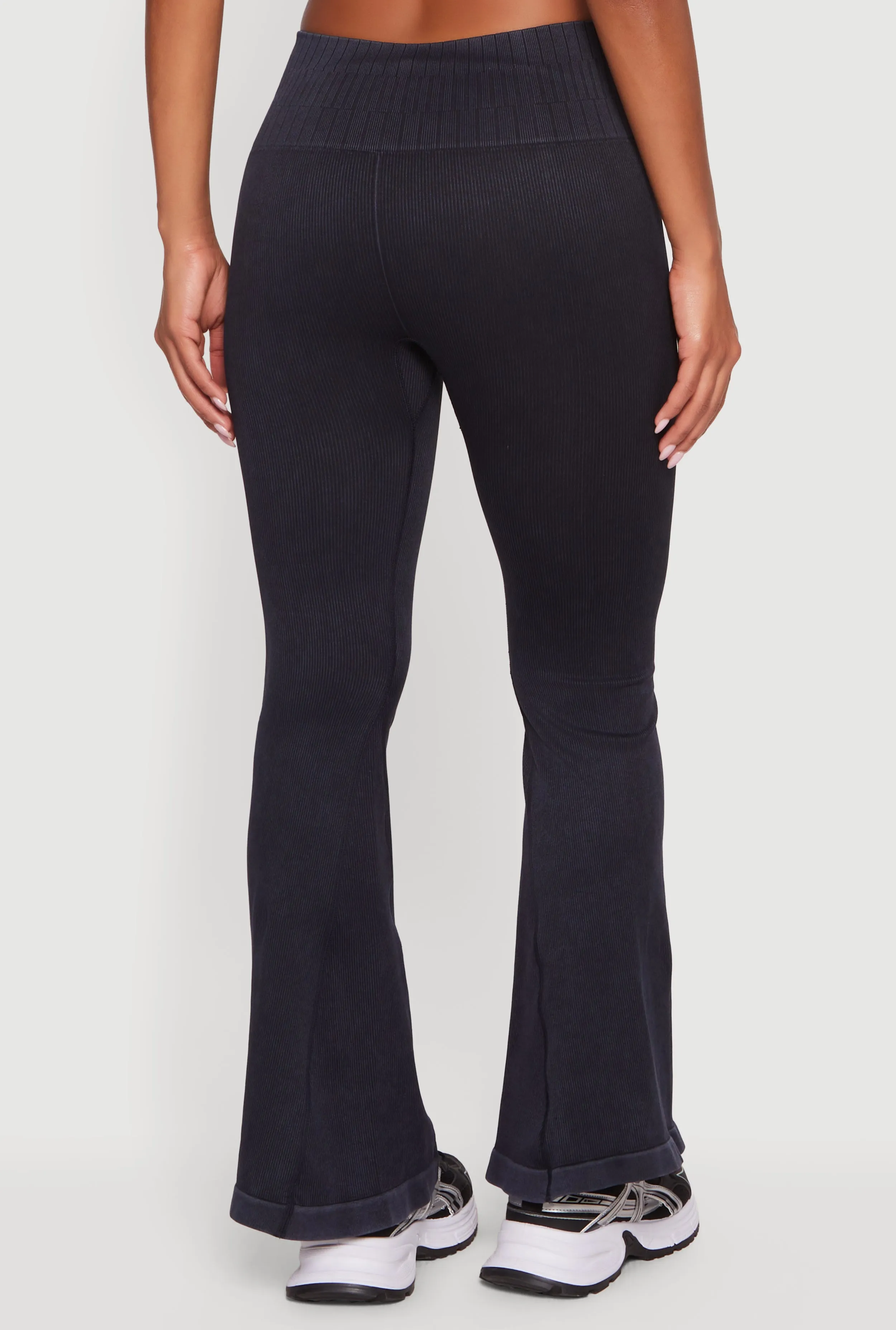 Acid Wash Seamless Pull On Flare Pants sold by Rainbow product image thumbnail 5