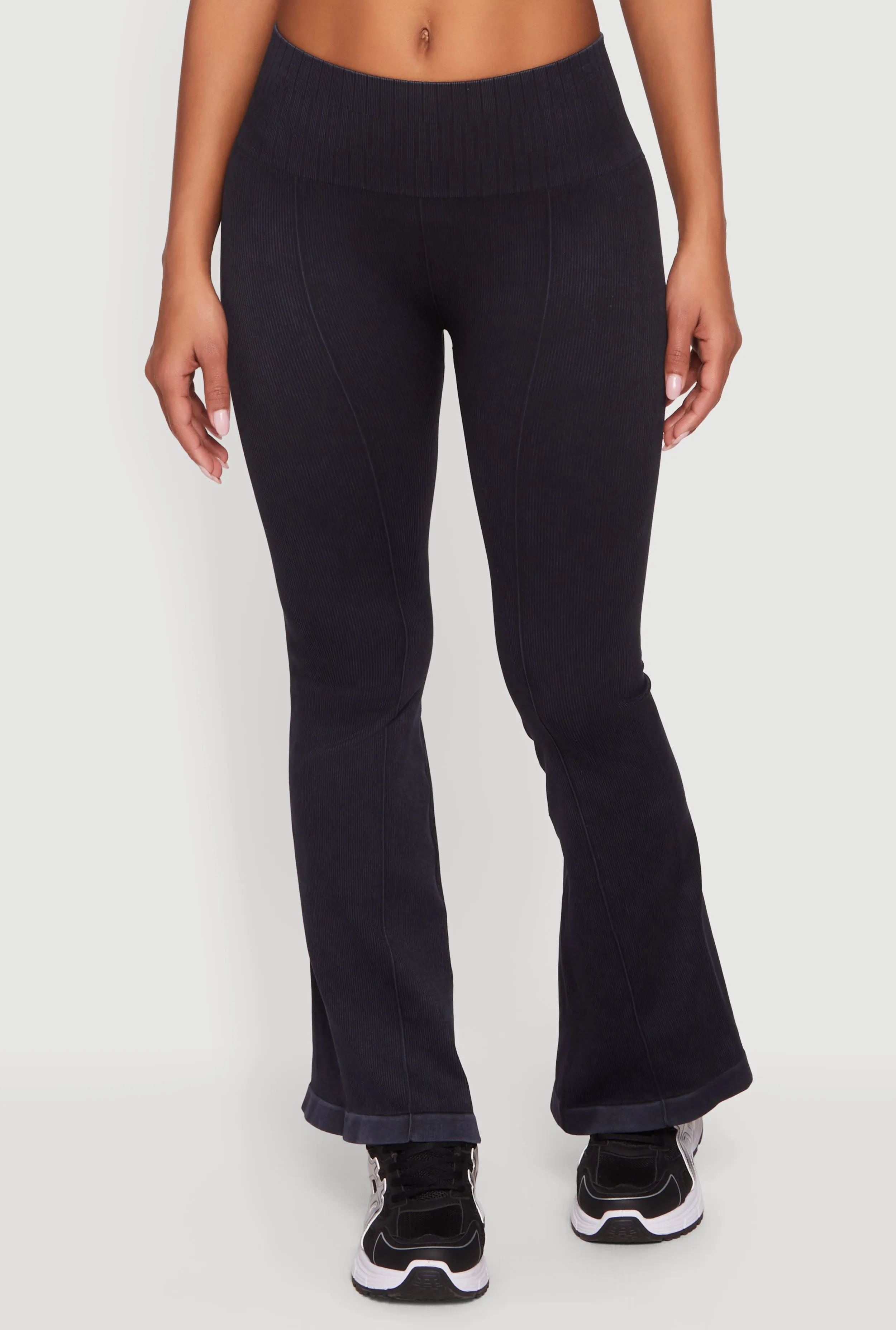 Acid Wash Seamless Pull On Flare Pants sold by Rainbow product image thumbnail 3