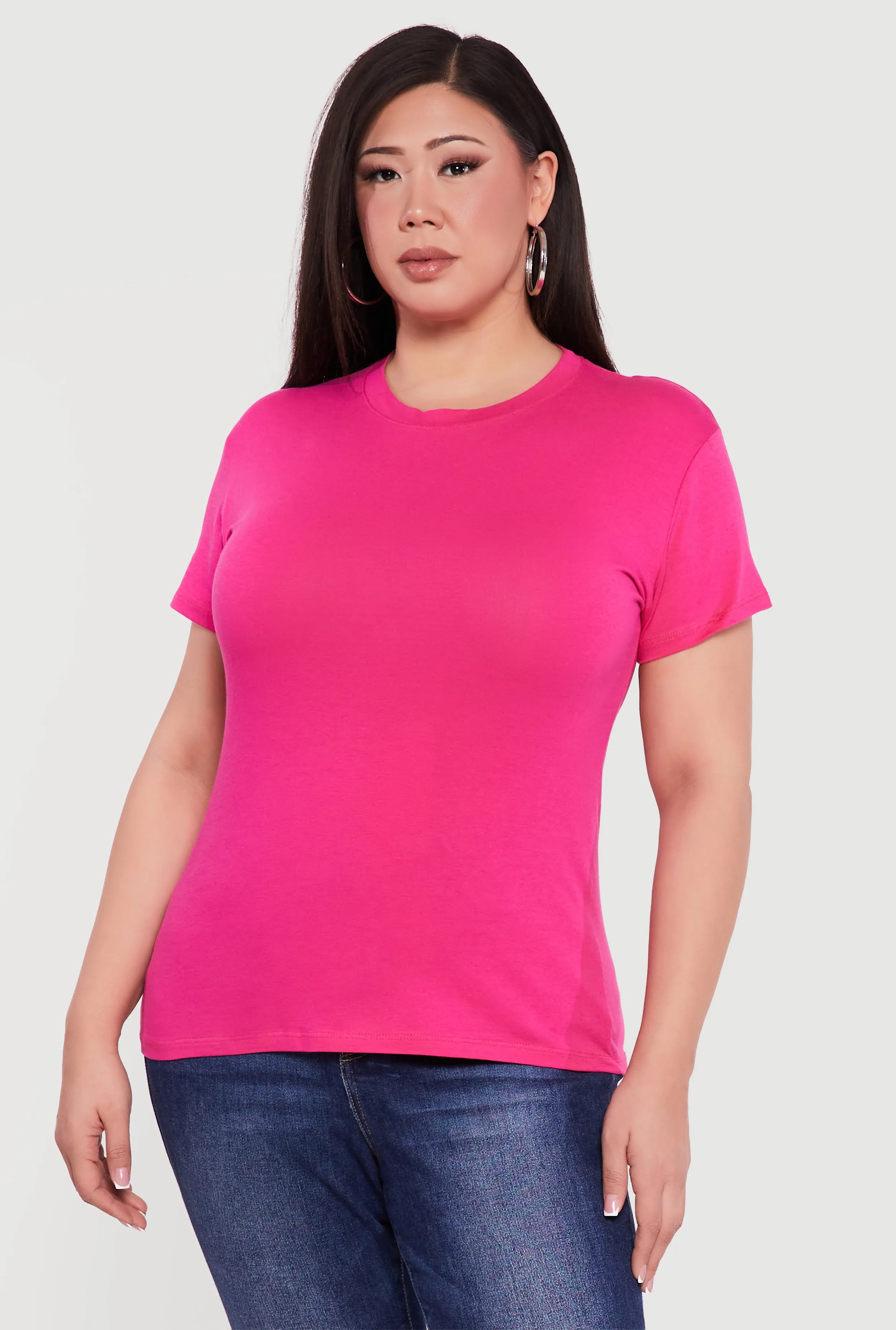 Plus Size Short Sleeve Crew Neck T-Shirt sold by Rainbow product image thumbnail 2