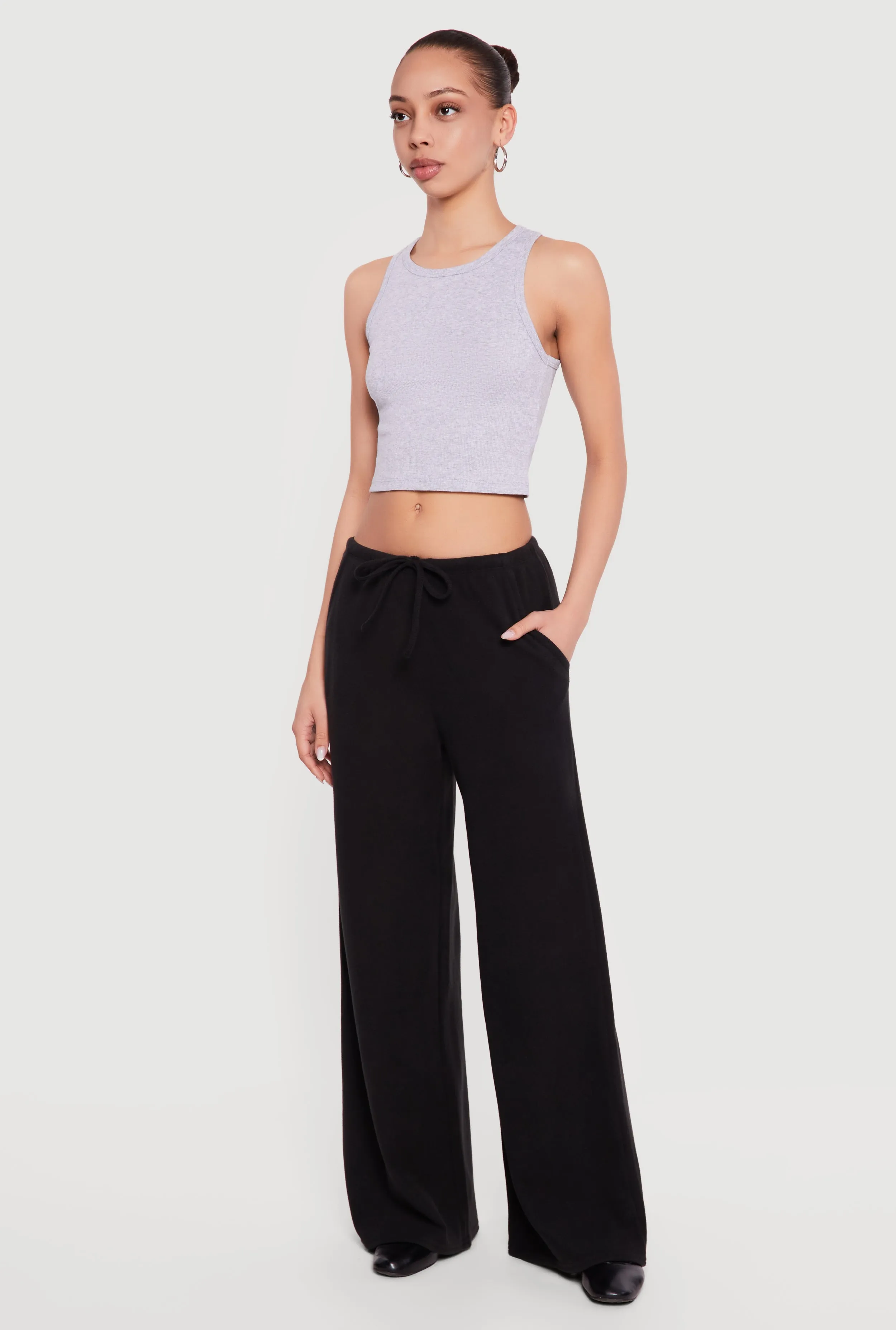 Brushed Knit Wide Leg Drawstring Pants sold by Rainbow product image thumbnail 2