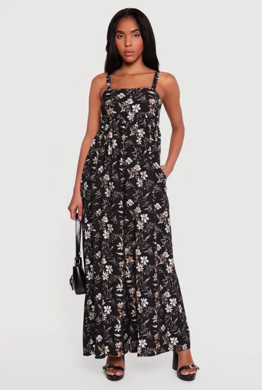 Floral Gauze Knit Wide Leg Jumpsuit sold by Rainbow