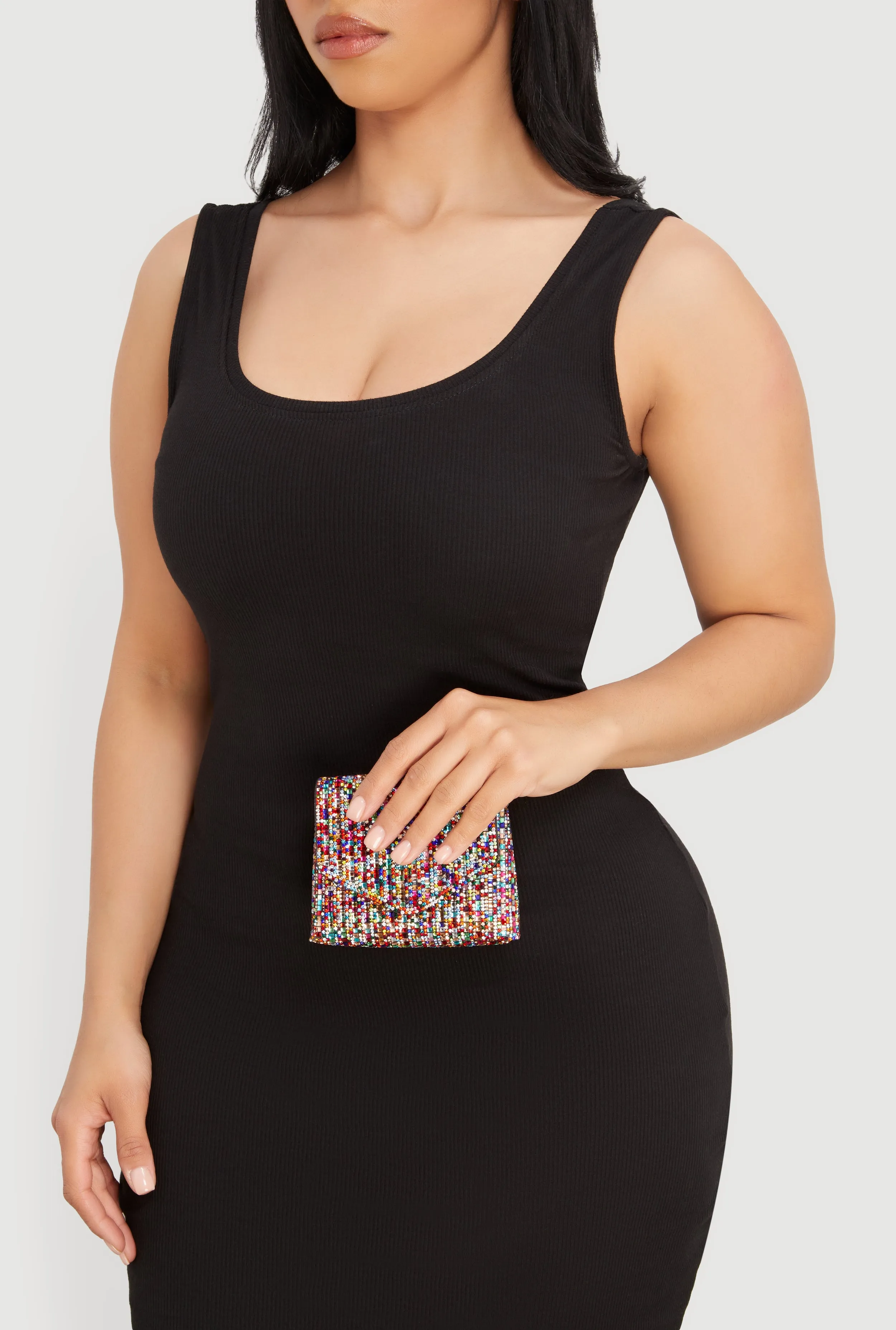 Mini Rhinestone Convertible Envelope Clutch sold by Rainbow product image thumbnail 3