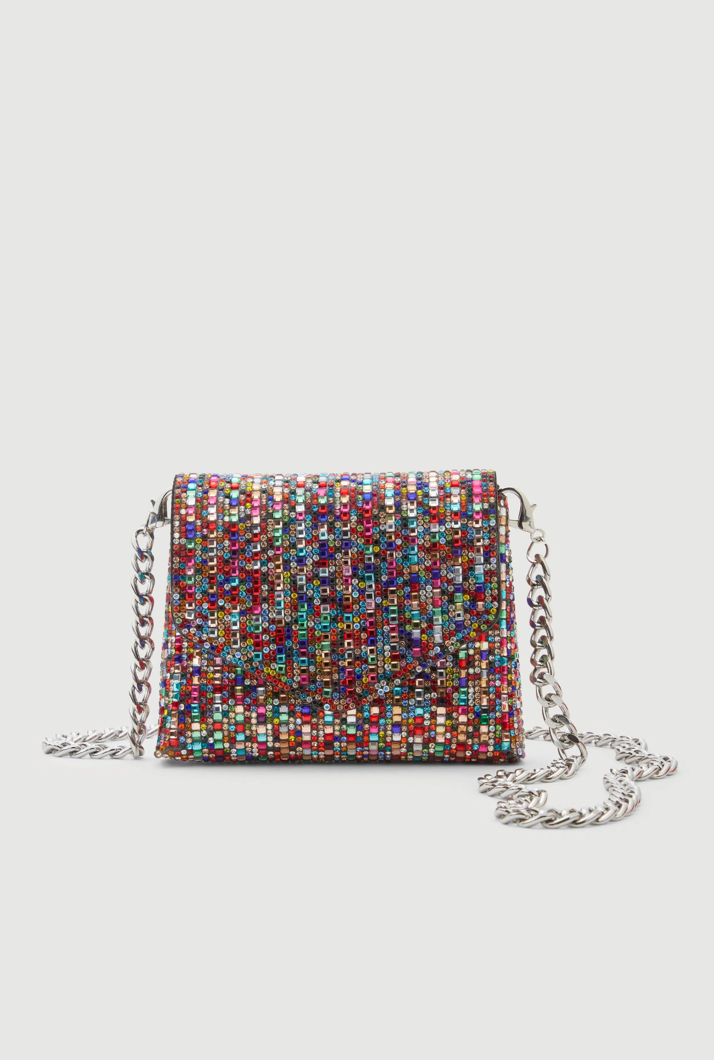 Mini Rhinestone Convertible Envelope Clutch sold by Rainbow