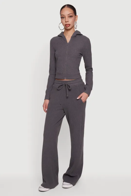 Waffle Knit Drawstring Waist Pants sold by Rainbow