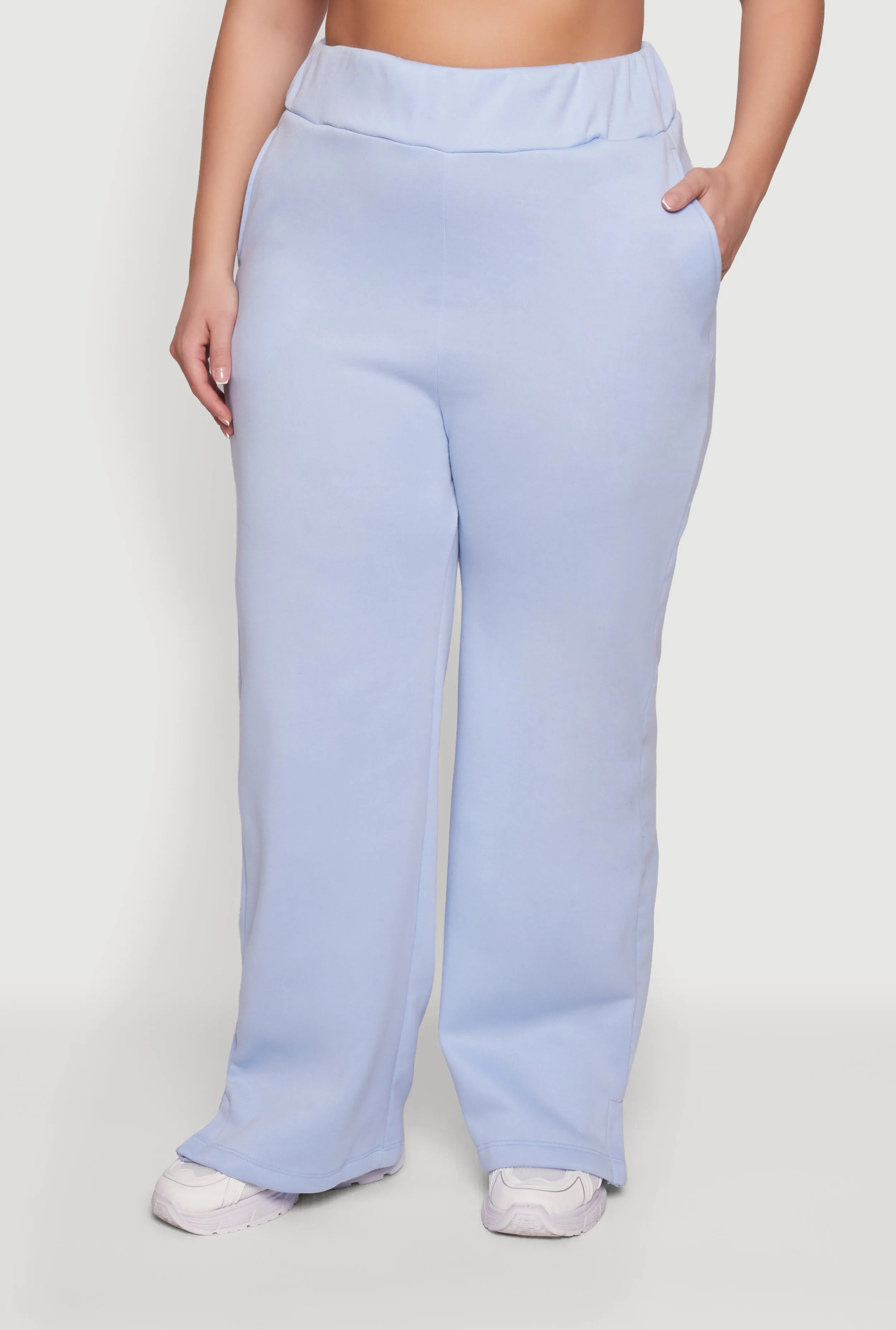 Plus Size High Waisted Side Slit Sweatpants sold by Rainbow product image thumbnail 3
