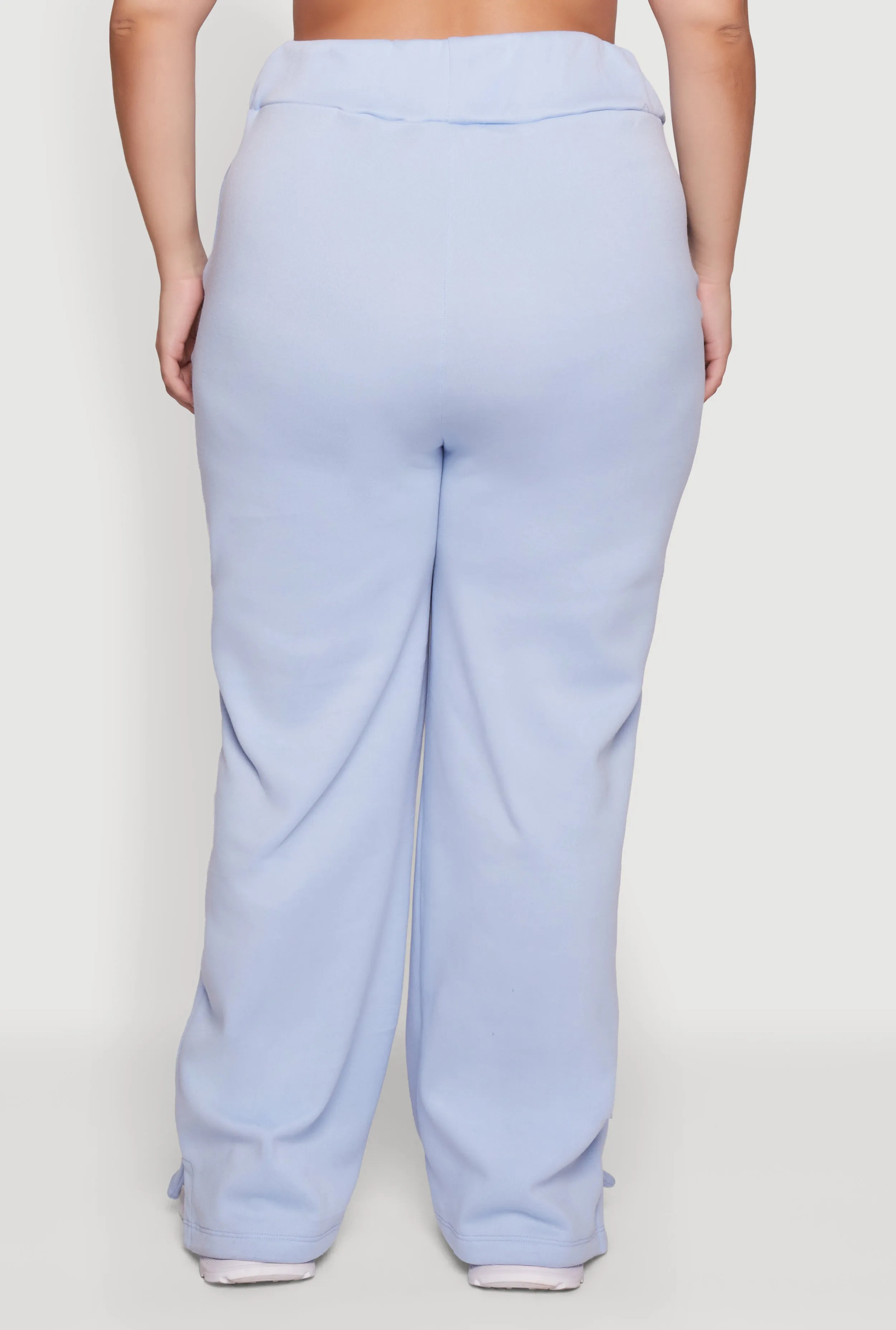 Plus Size High Waisted Side Slit Sweatpants sold by Rainbow product image thumbnail 5