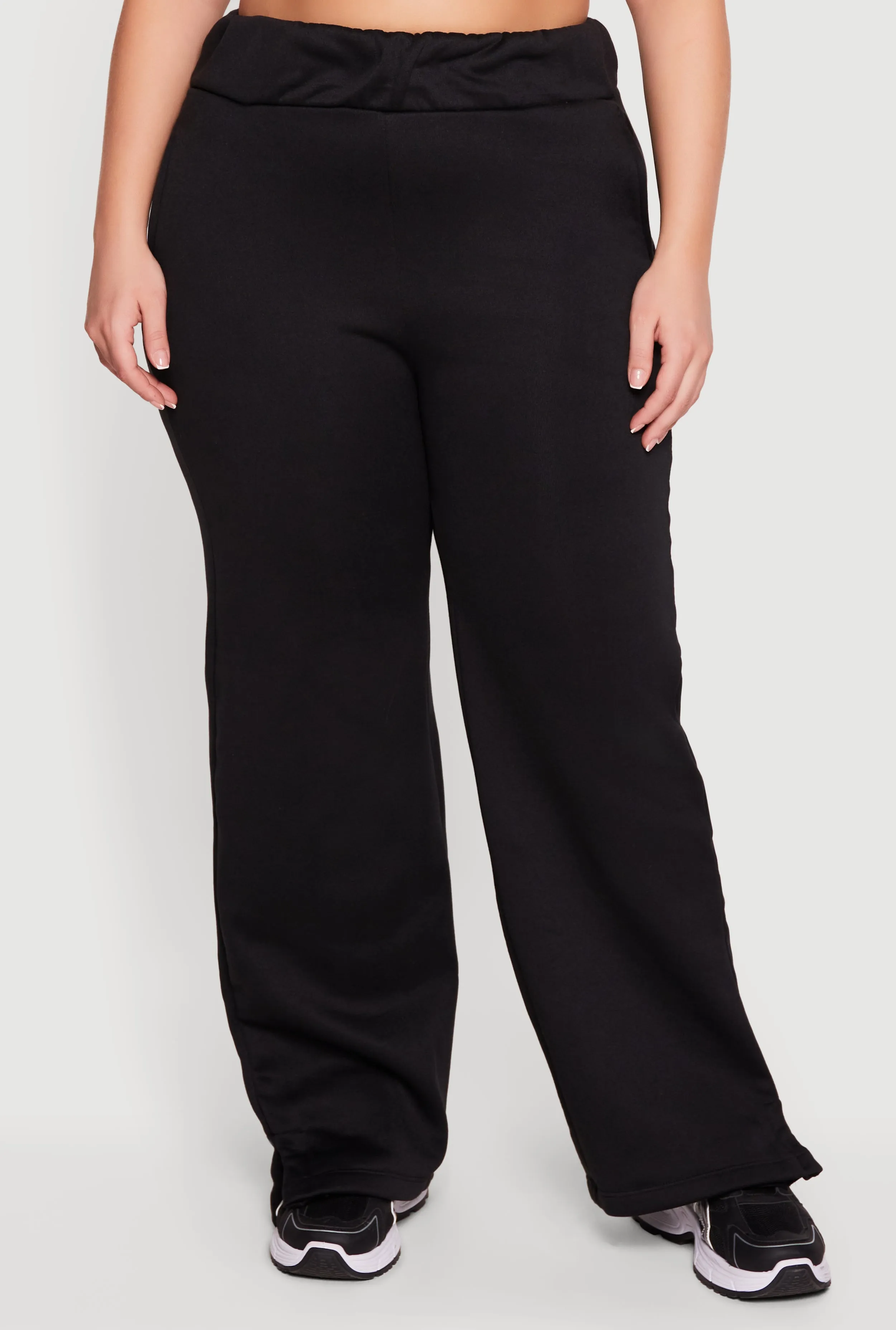 Plus Size High Waisted Side Slit Sweatpants sold by Rainbow product image thumbnail 3