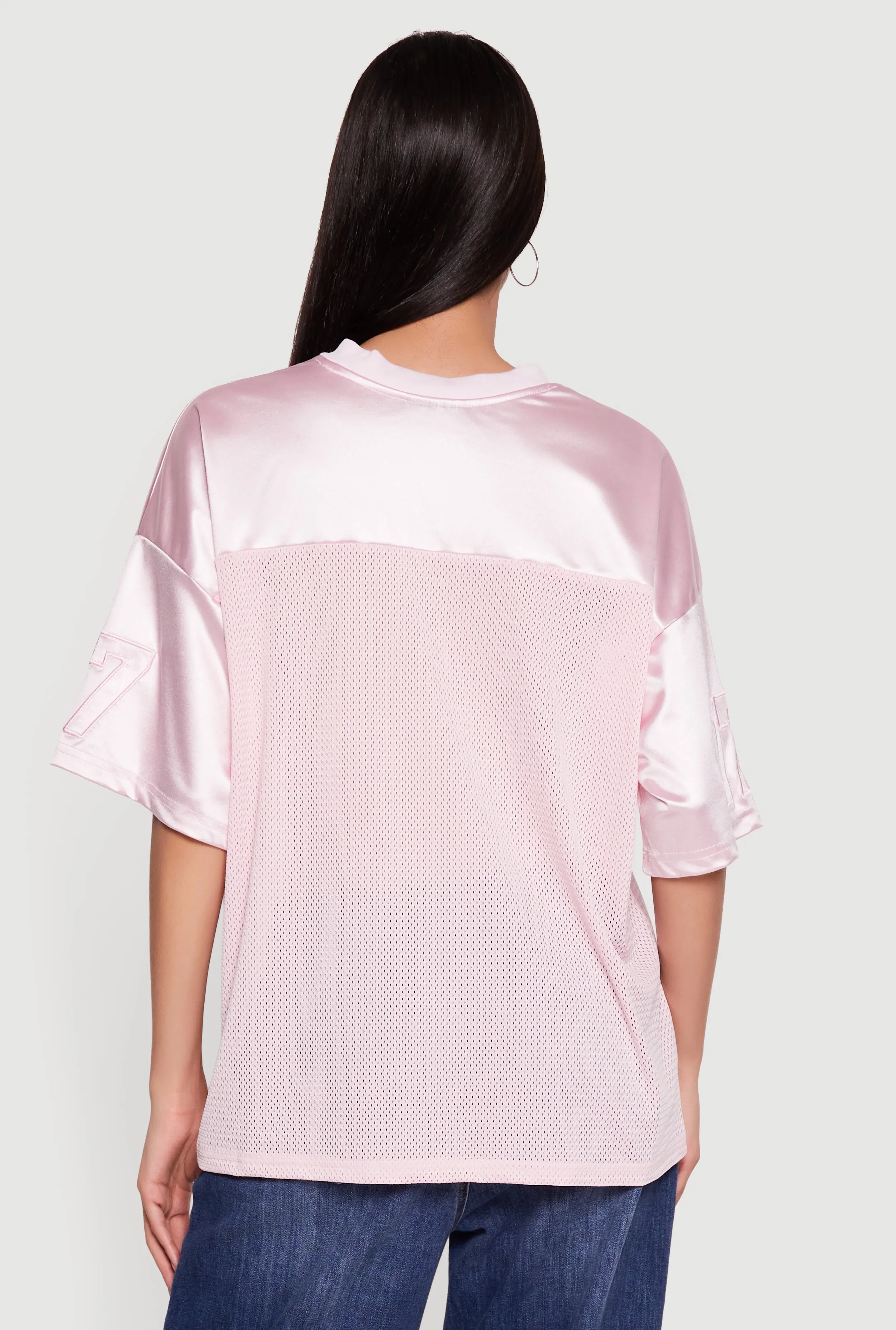 Satin Embroidered Patch Graphic Football Jersey sold by Rainbow product image thumbnail 5