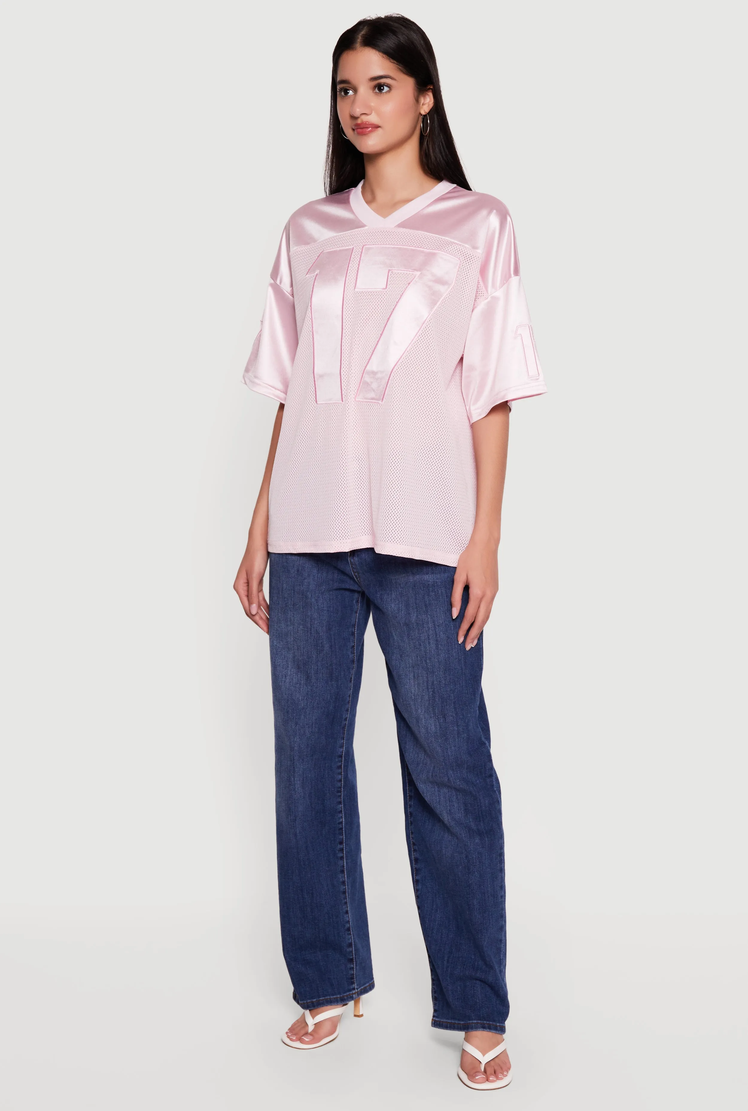 Satin Embroidered Patch Graphic Football Jersey sold by Rainbow product image thumbnail 3