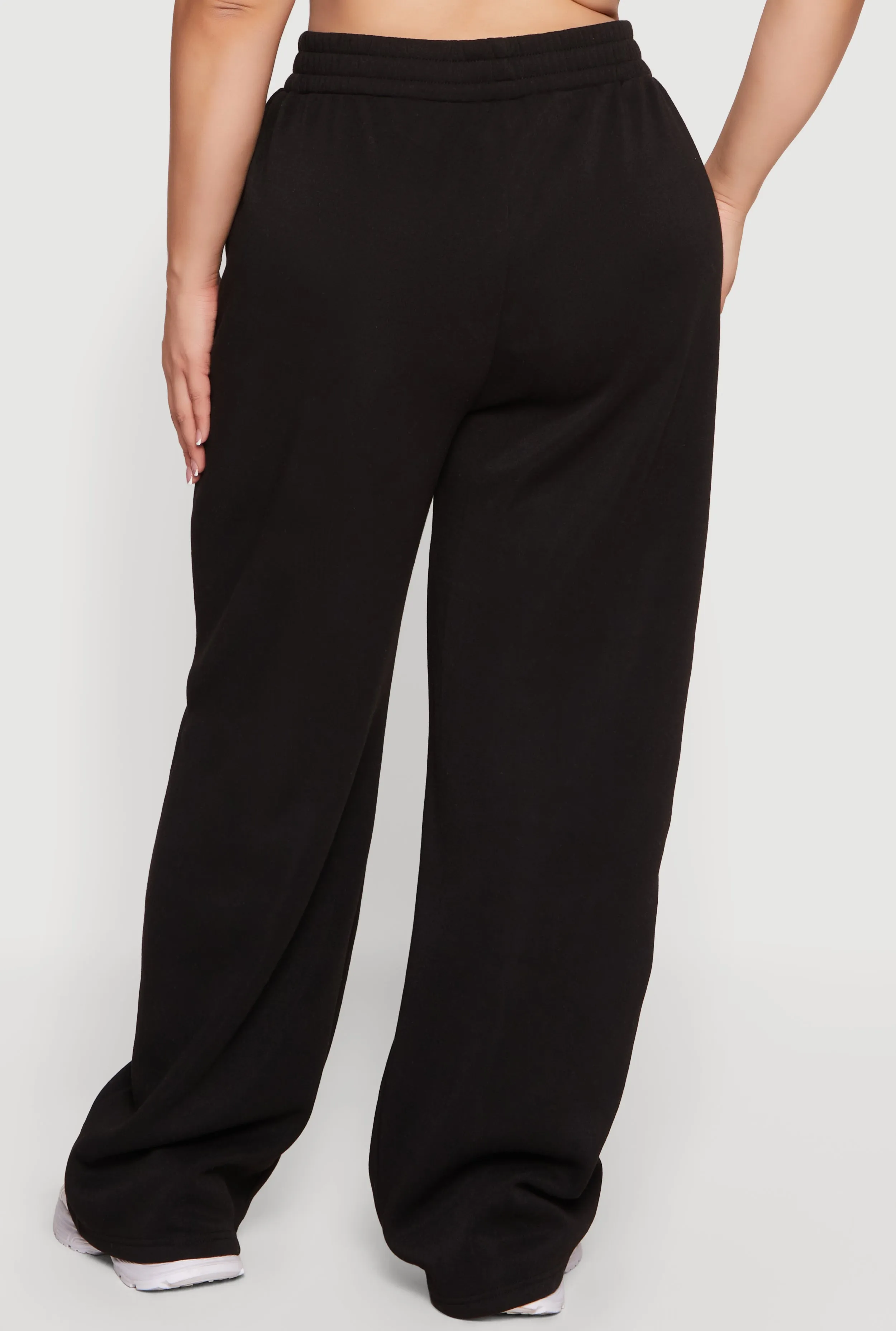 Plus Size High Waisted Wide Leg Sweatpants sold by Rainbow product image thumbnail 5