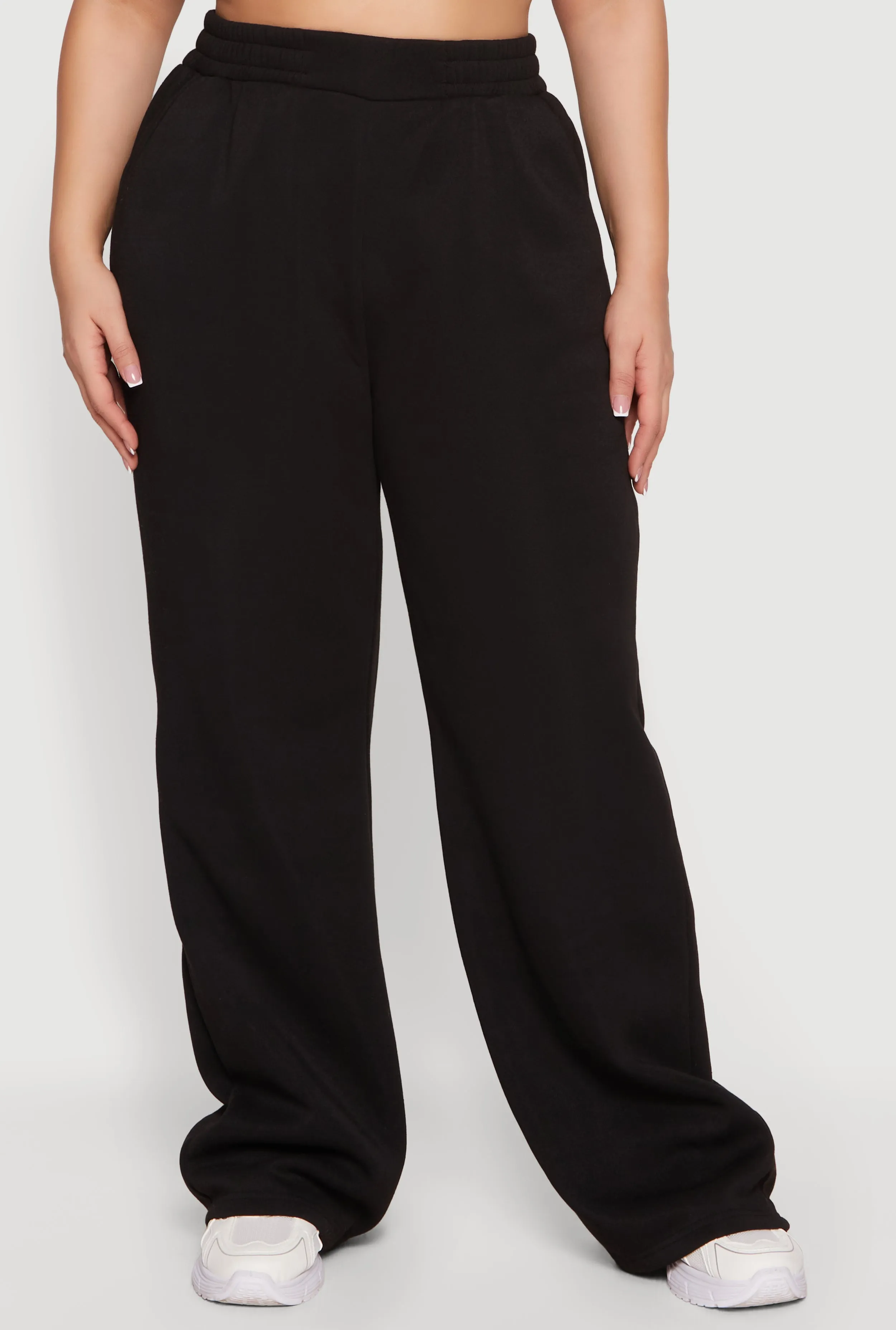 Plus Size High Waisted Wide Leg Sweatpants sold by Rainbow product image thumbnail 3