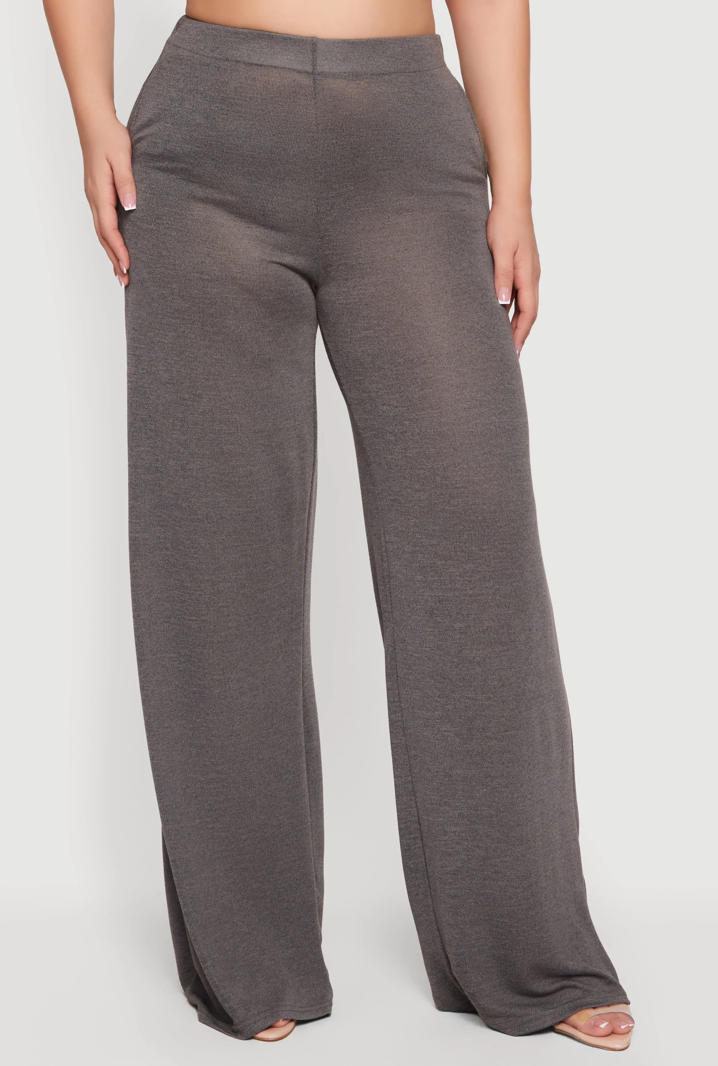 Plus Size High Waisted Wide Leg Pants sold by Rainbow product image thumbnail 3