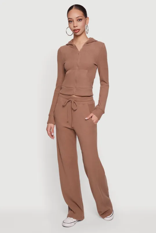 Waffle Knit Drawstring Waist Pants sold by Rainbow