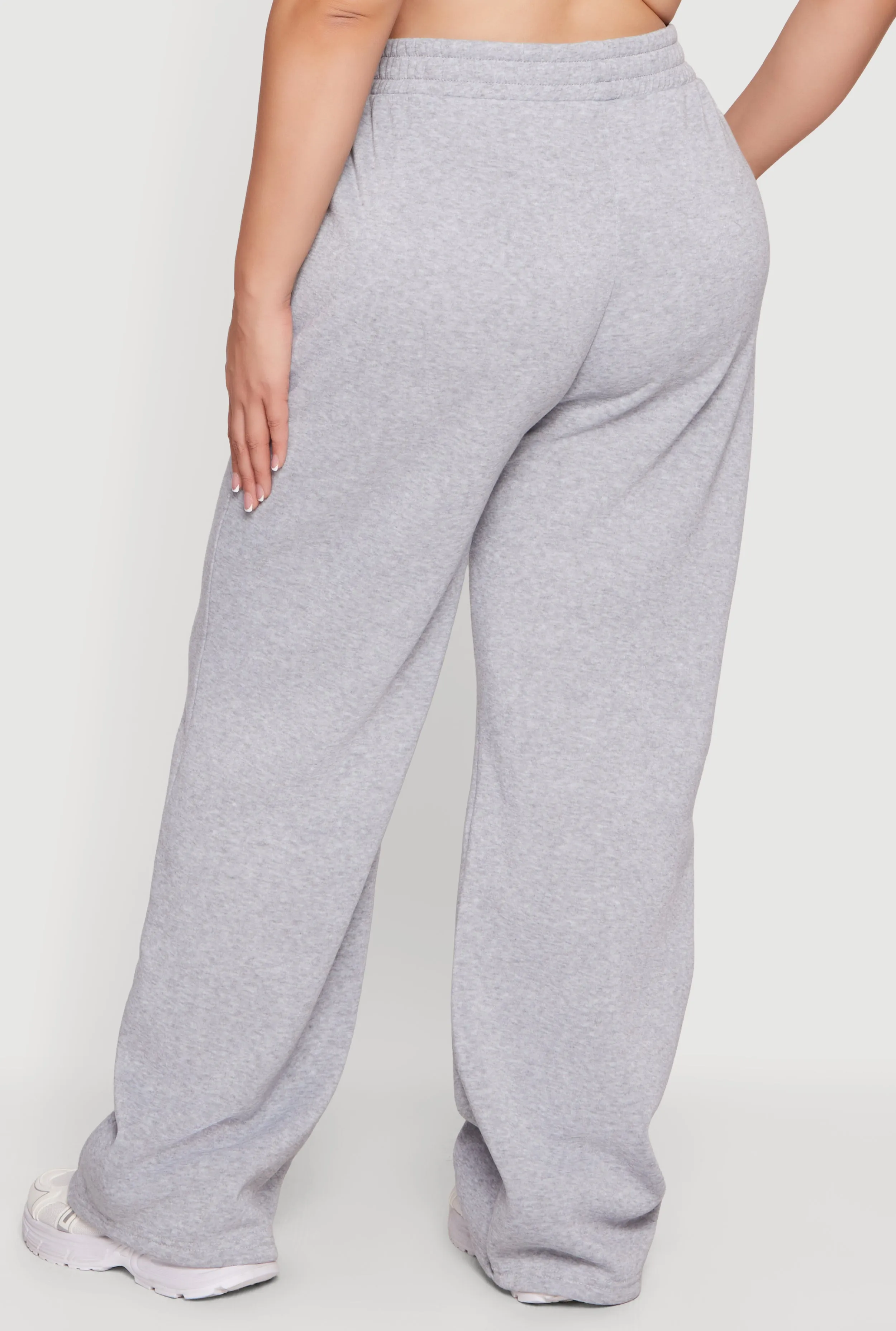 Plus Size High Waisted Wide Leg Sweatpants sold by Rainbow product image thumbnail 5