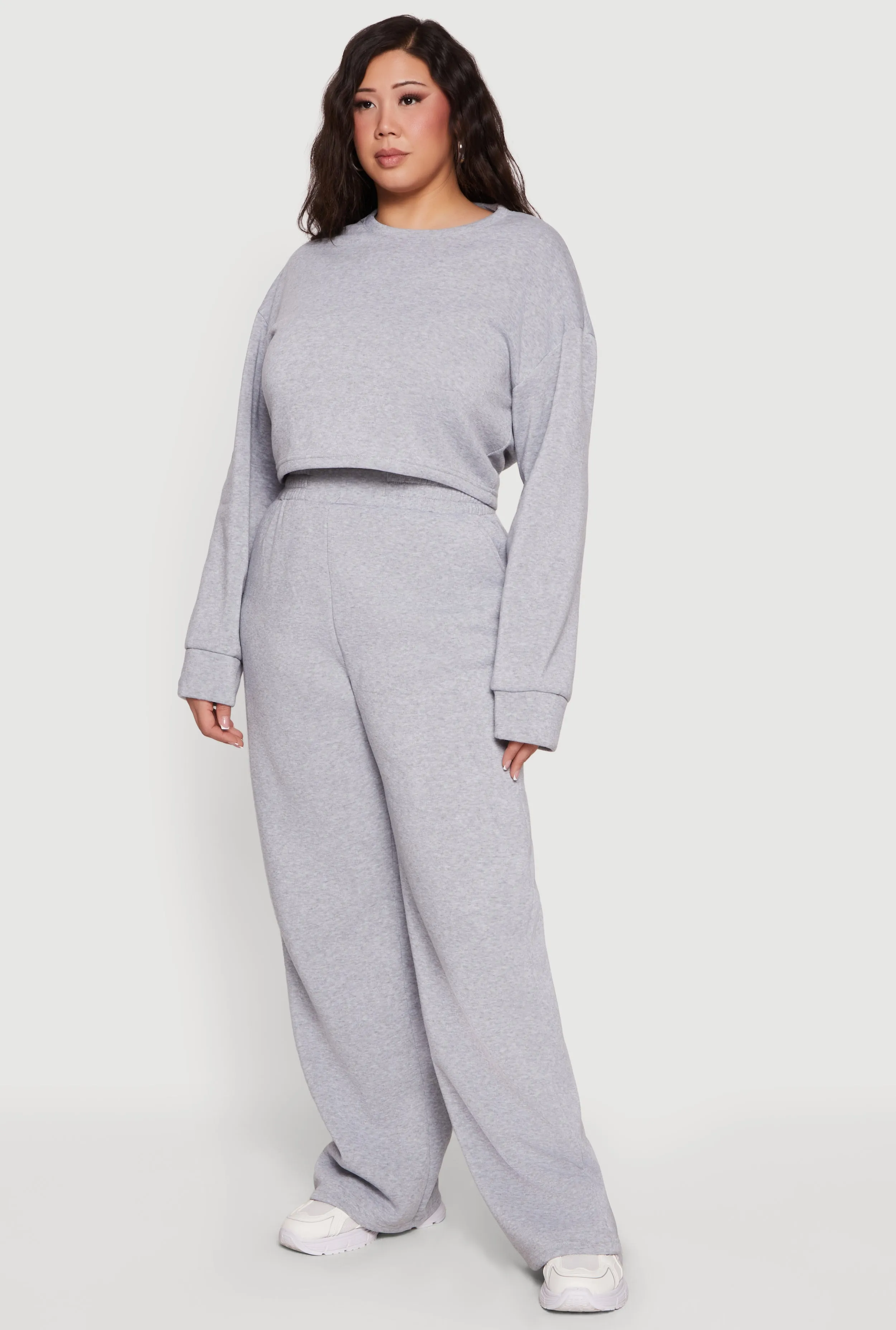 Plus Size High Waisted Wide Leg Sweatpants sold by Rainbow product image thumbnail 2