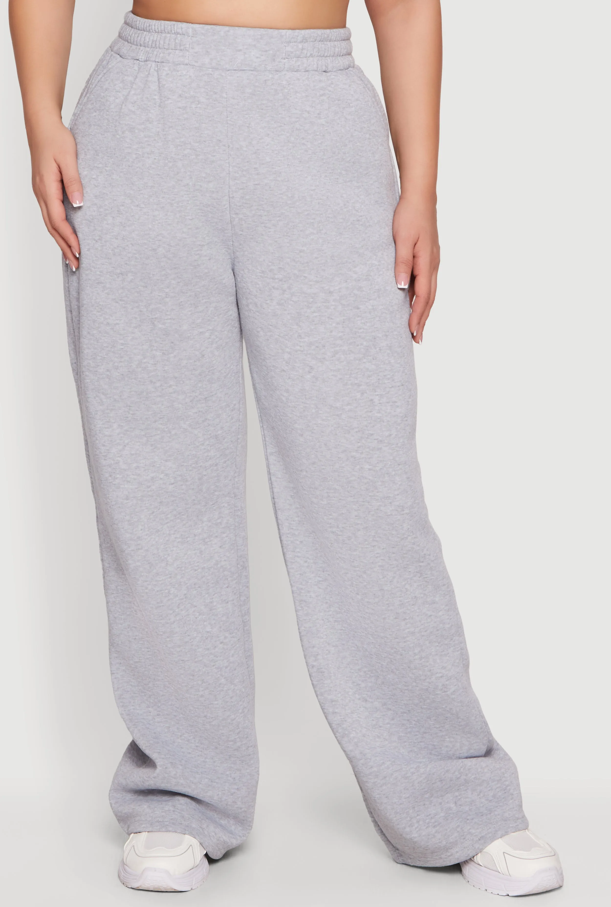Plus Size High Waisted Wide Leg Sweatpants sold by Rainbow product image thumbnail 3