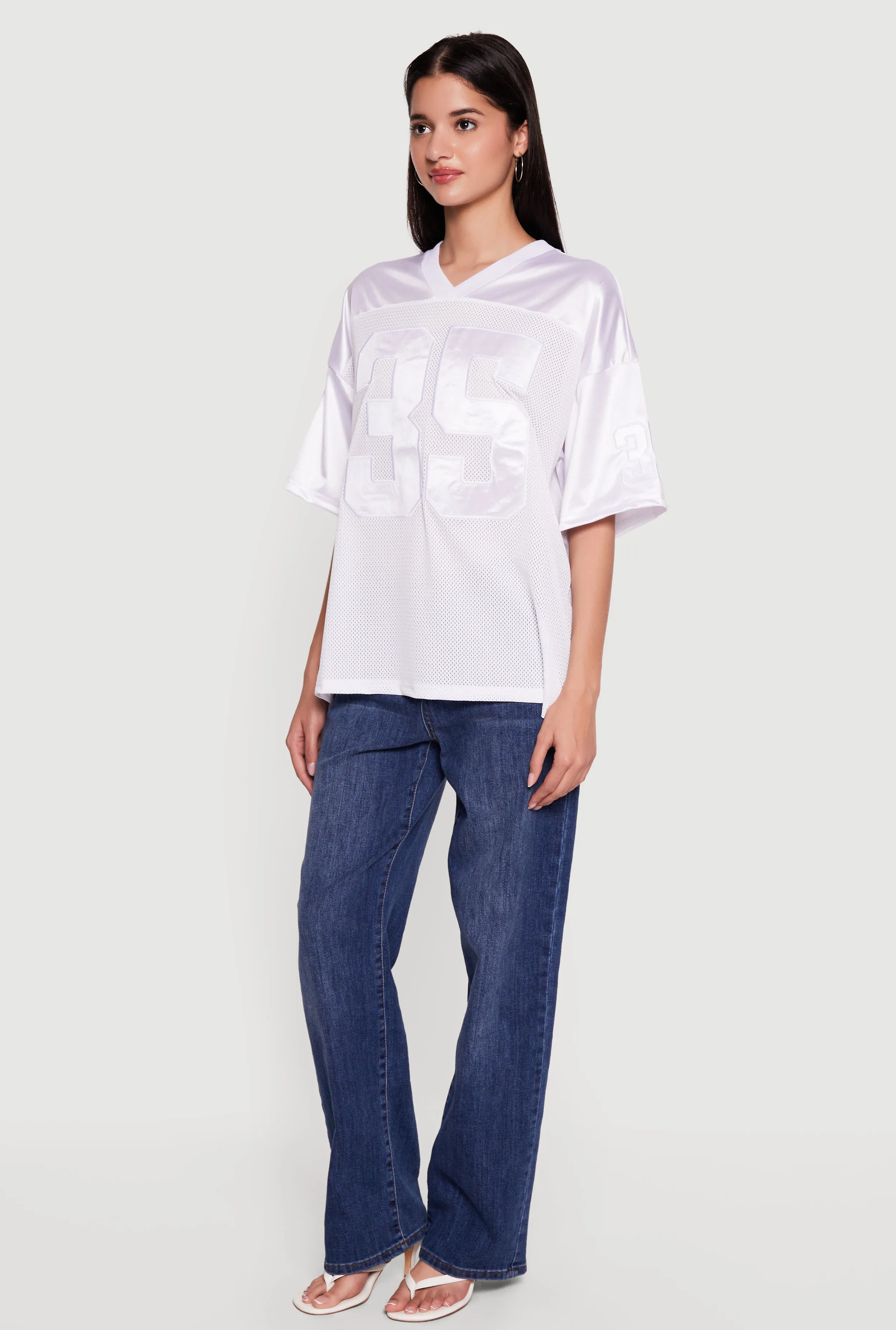 Satin Embroidered Patch Graphic Football Jersey sold by Rainbow product image thumbnail 3