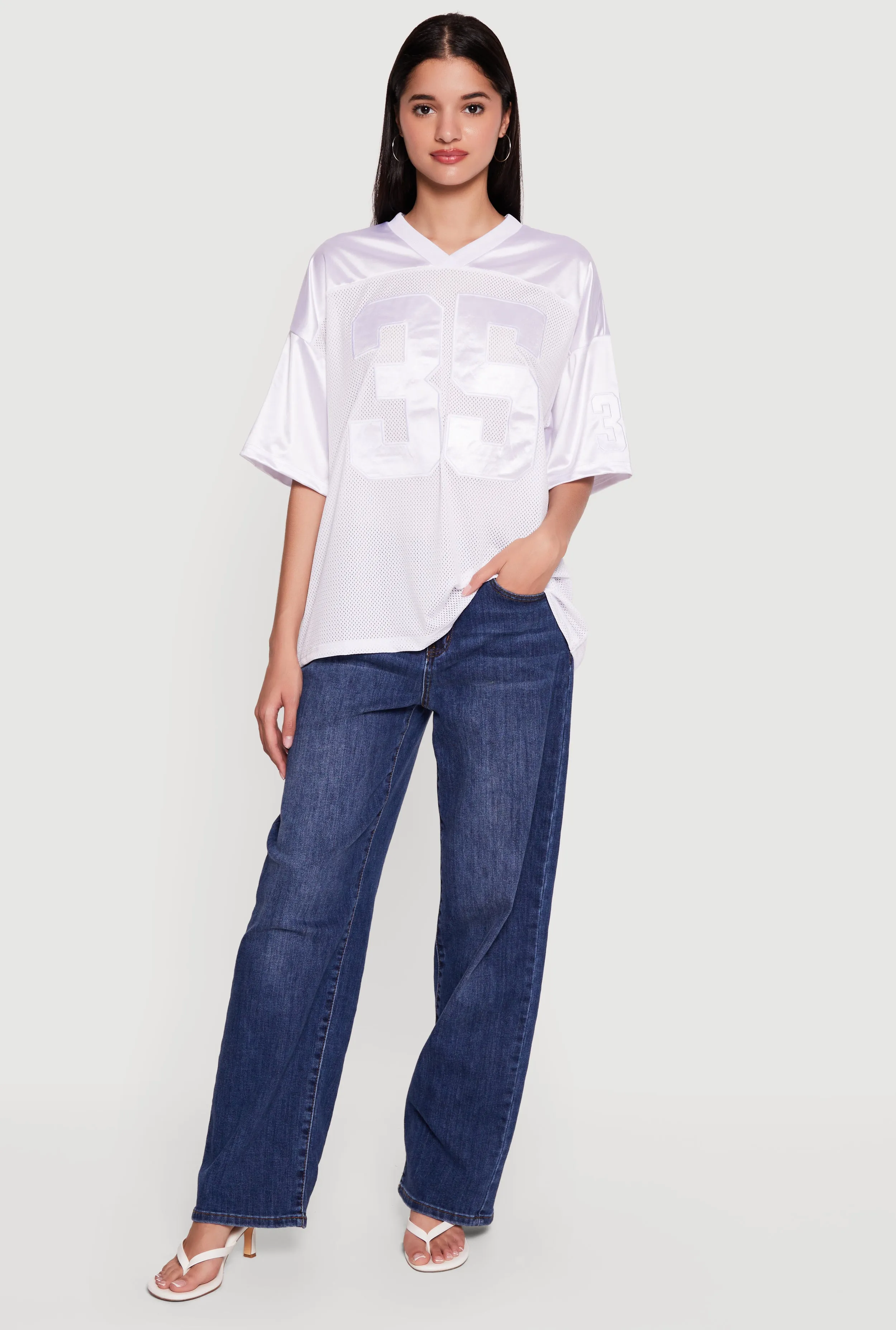 Satin Embroidered Patch Graphic Football Jersey sold by Rainbow